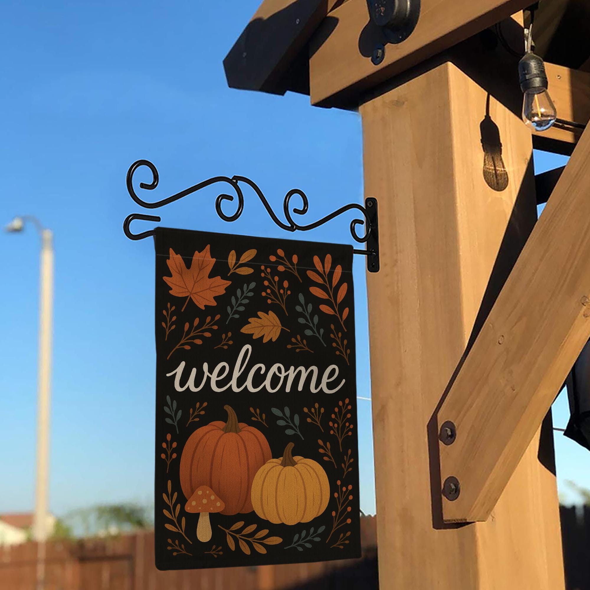 Fall Welcome Garden Flag, Pumpkin Autumn Yard Decor, Seasonal Outdoor Decoration, Thanksgiving Front Porch Flag