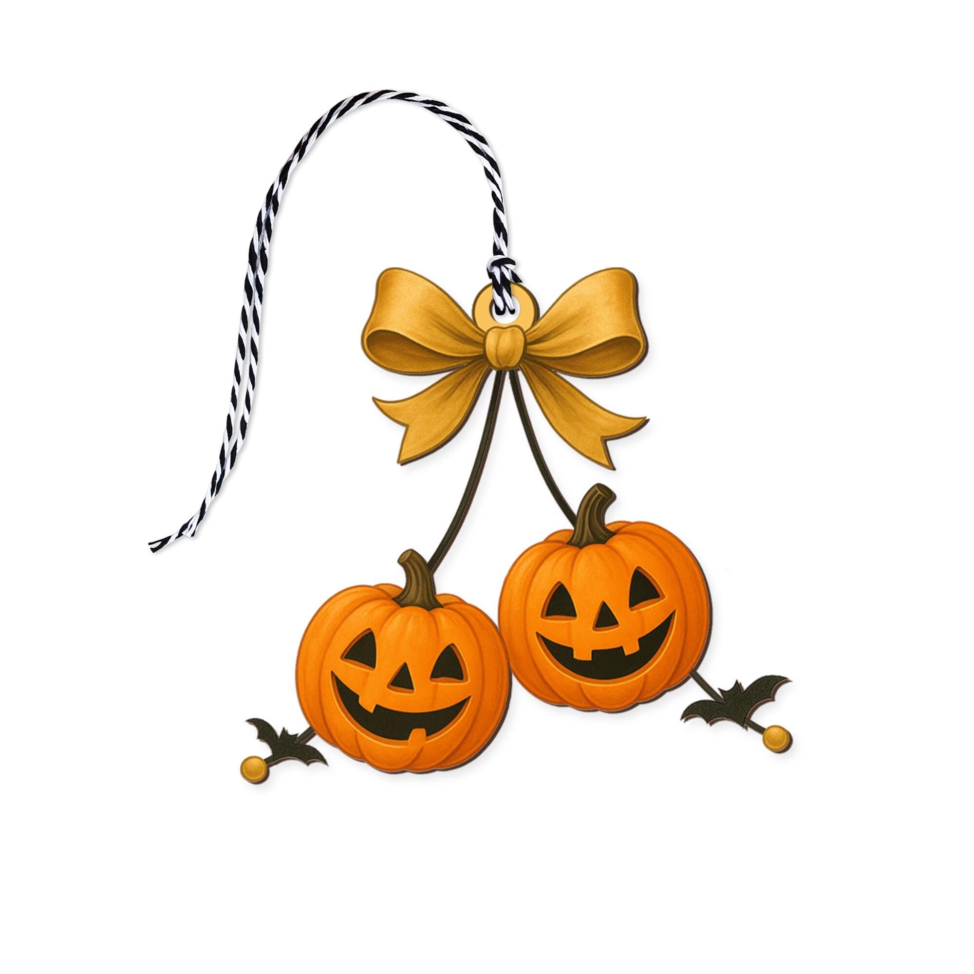 Halloween Pumpkin Basket Tag | Jack O’Lantern Gift Tag | Cute Trick or Treat Basket Charm | Spooky Fall Party Favor Decor, Cute Gift Idea