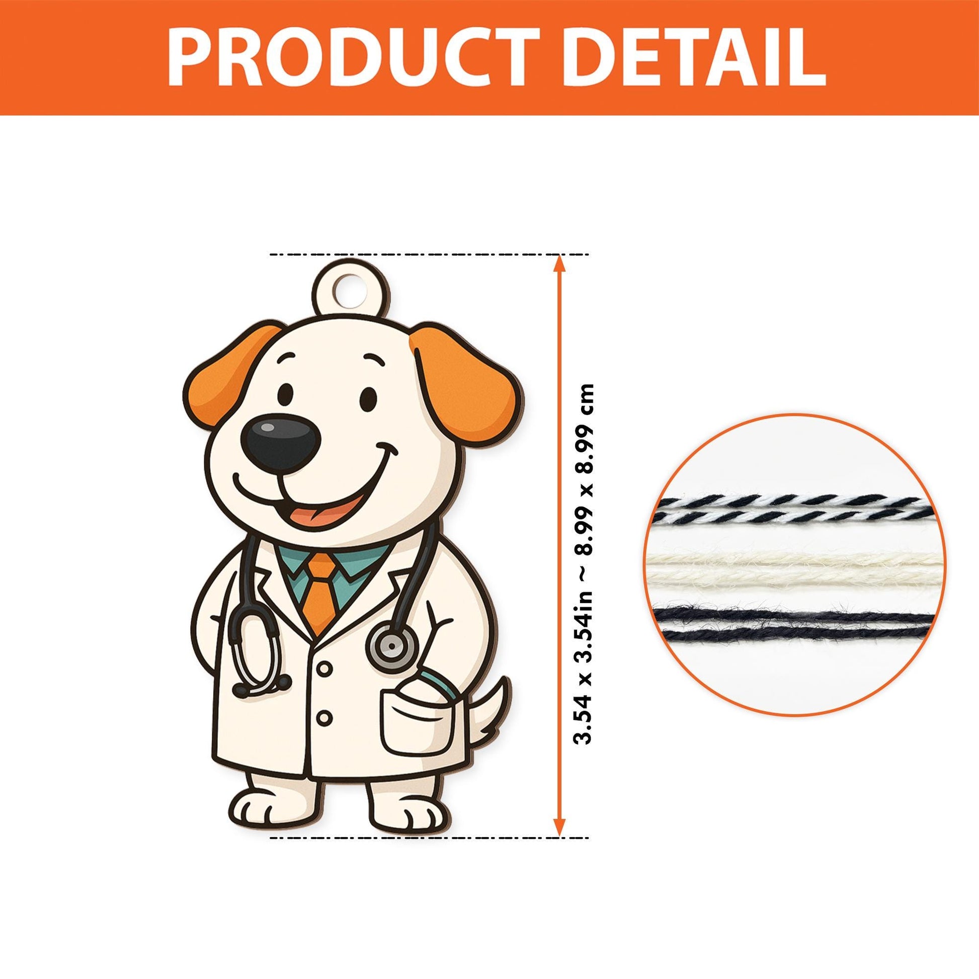 Doctor Dog Basket Tag | Cute Puppy Gift Tag | Veterinarian Appreciation Charm | Medical Graduation Party Favor for Vet Students