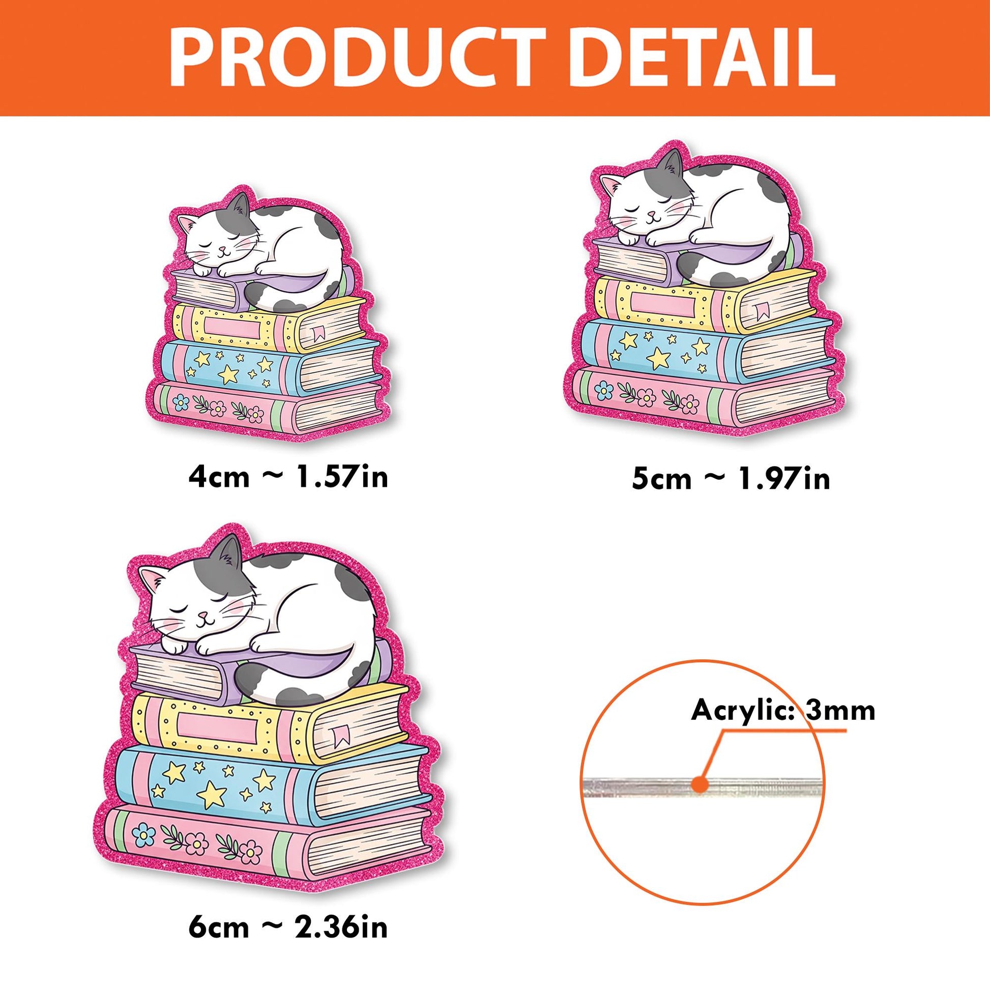 Cat Book Lover Badge Reel | Cute Nurse ID Holder | Librarian Teacher Name Badge Clip | Bookish Work Accessory
