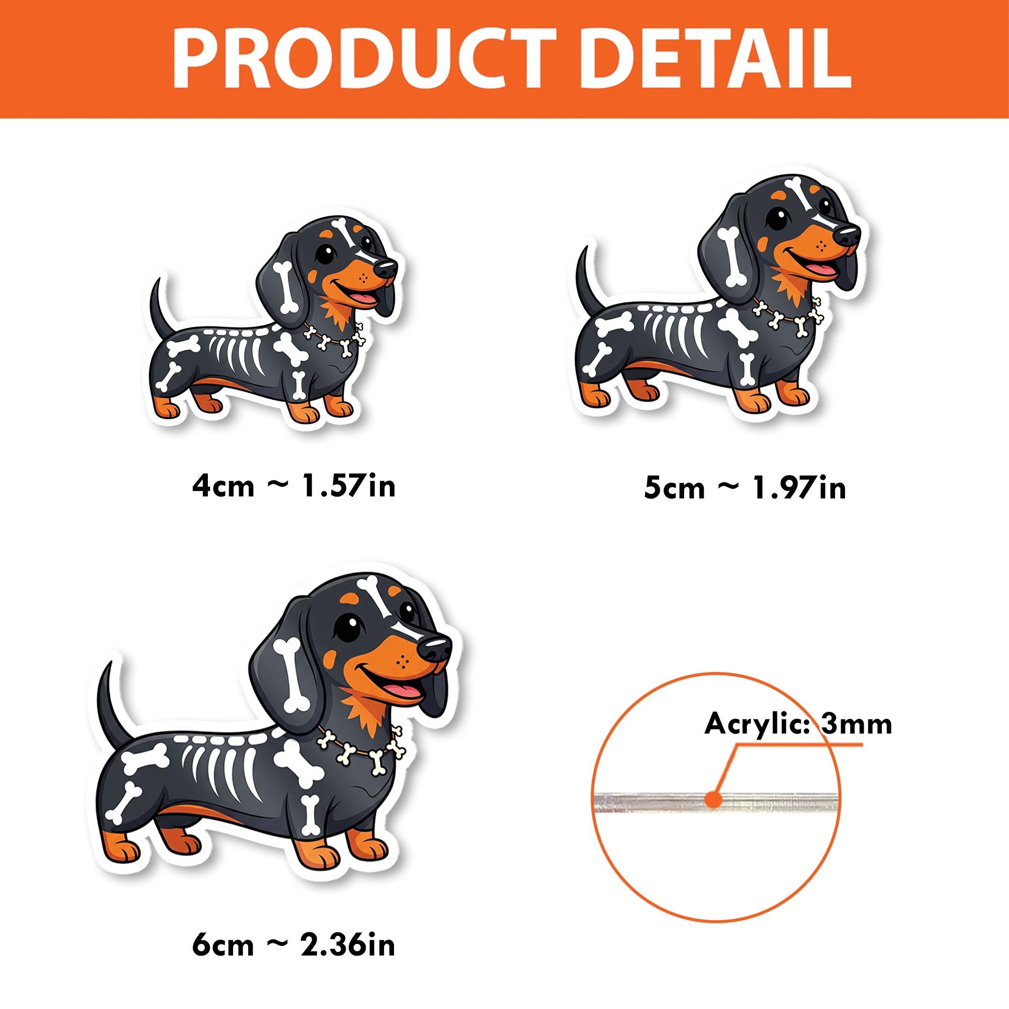 Dachshund Skeleton Badge Reel | Cute Halloween Dog ID Holder | Spooky Nurse Teacher Badge Clip | Dog Lover Work Accessory