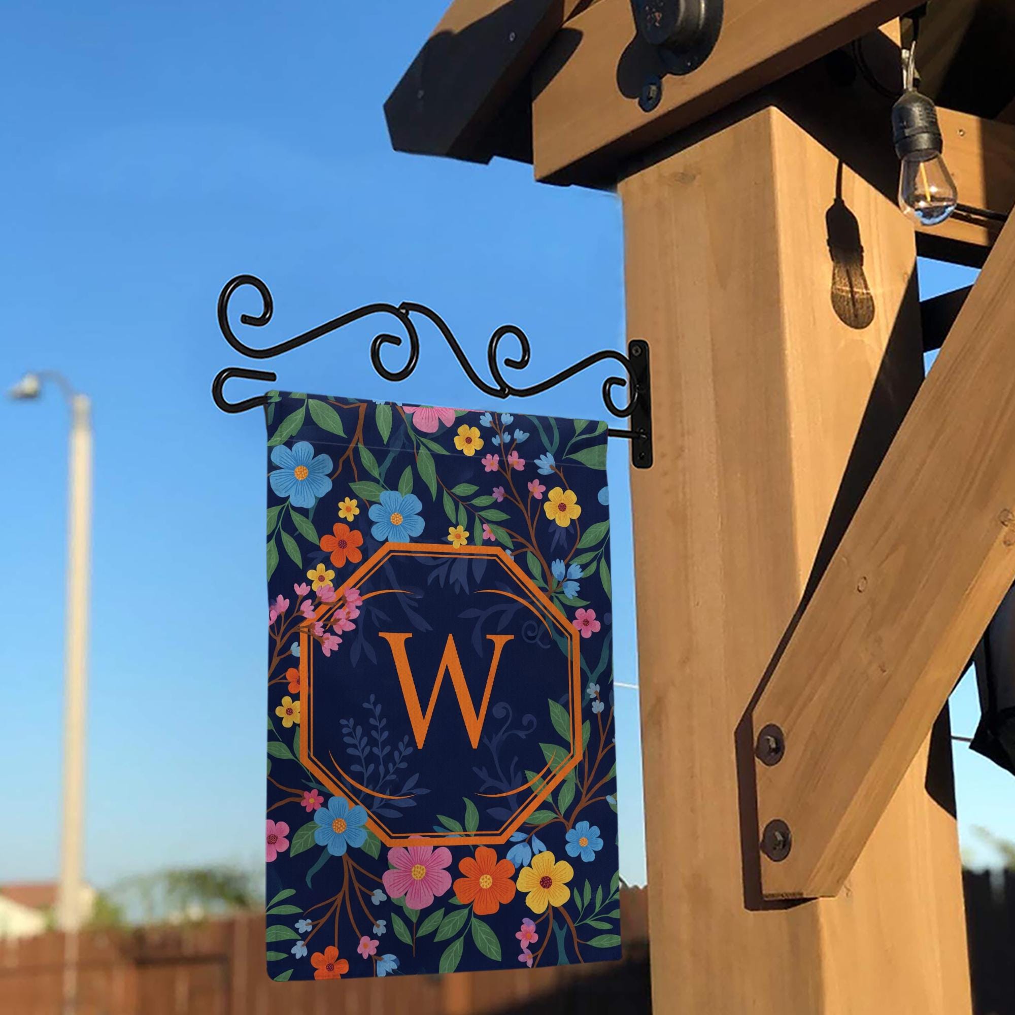Personalized Garden Flag with Monogram | Custom Outdoor Yard Flag | Floral Spring Summer Decor | Housewarming Gift for Home