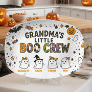 Custom Grandma Halloween Platter • Personalized Little Boo Crew Plate - DECOR only