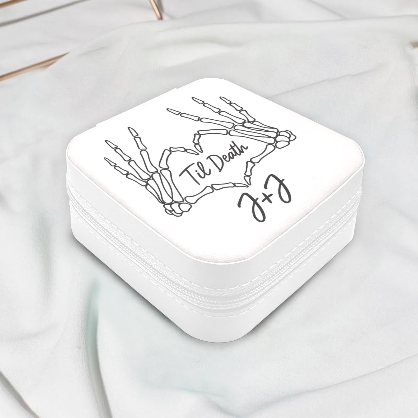 Custom Gothic Wedding Jewelry Box – Personalized Til Death Ring Holder, Alternative Bride Gift, Engagement Keepsake
