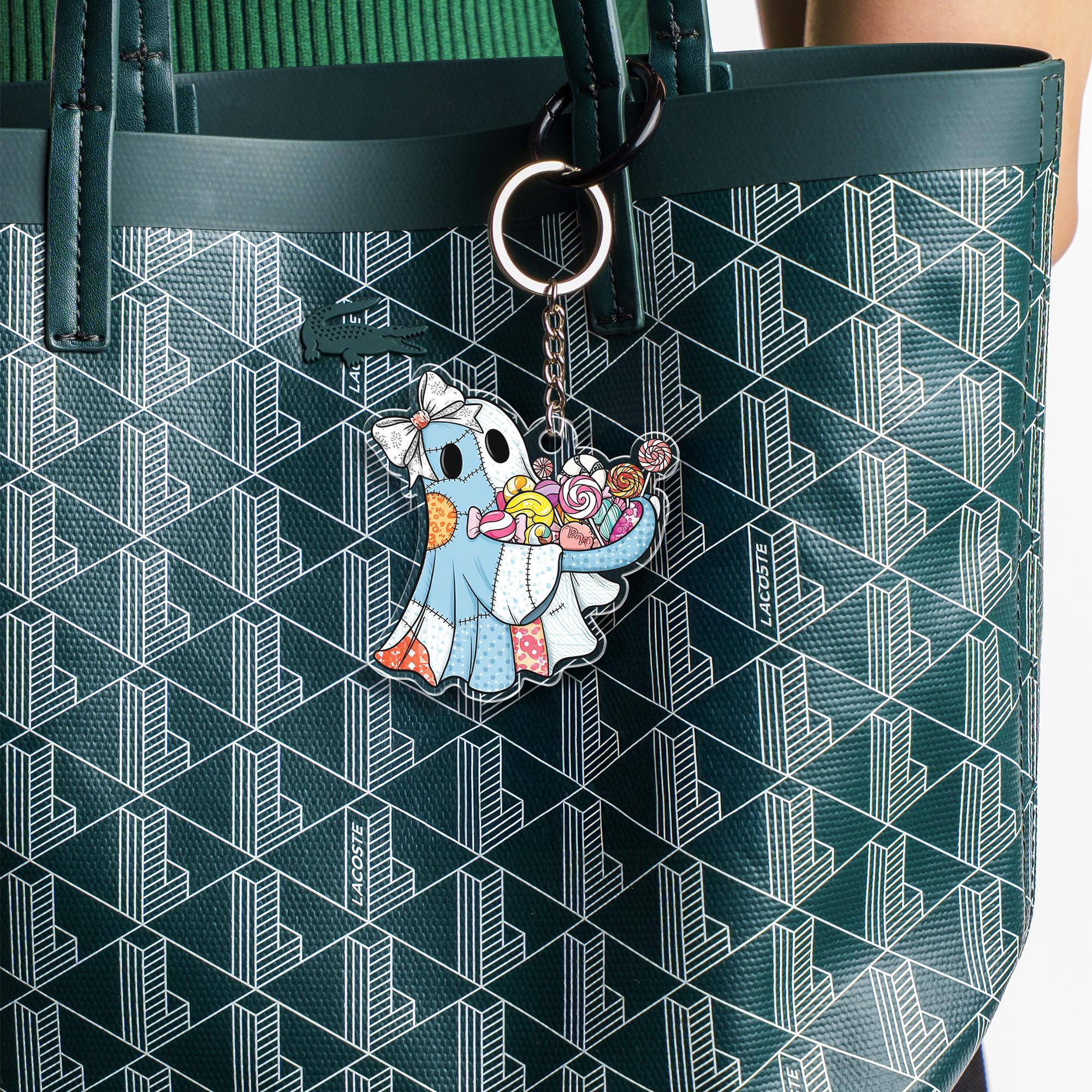 Cute Ghost Candy Keychain | Halloween Trick or Treat Key Ring | Spooky Cute Ghost Gift | Colorful Kawaii Ghost Accessory