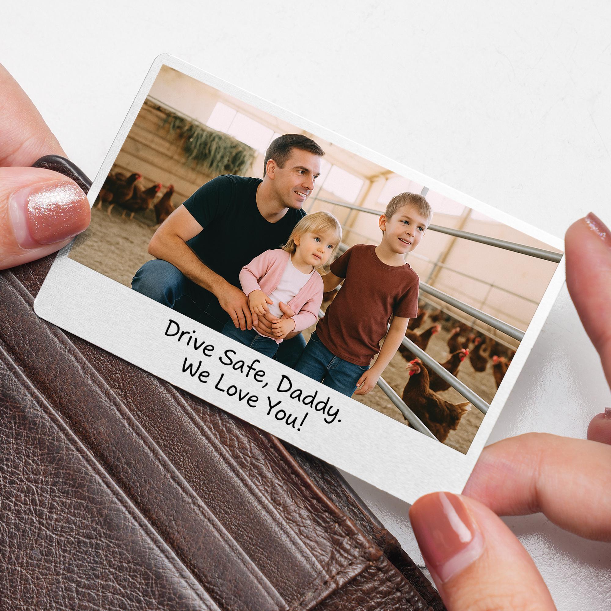 Personalized Photo Wallet Card - Aluminum Keepsake Gift