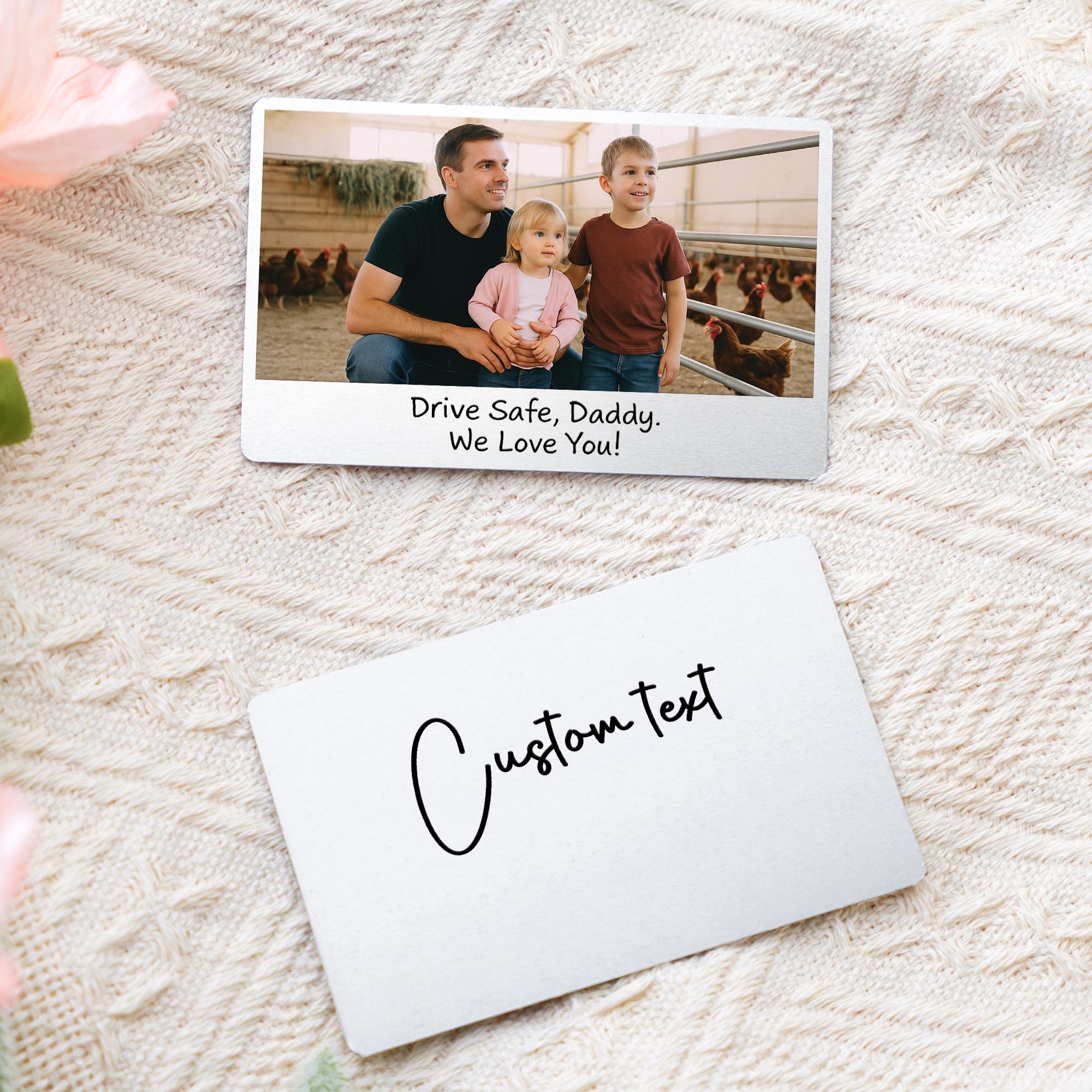 Personalized Photo Wallet Card - Aluminum Keepsake Gift