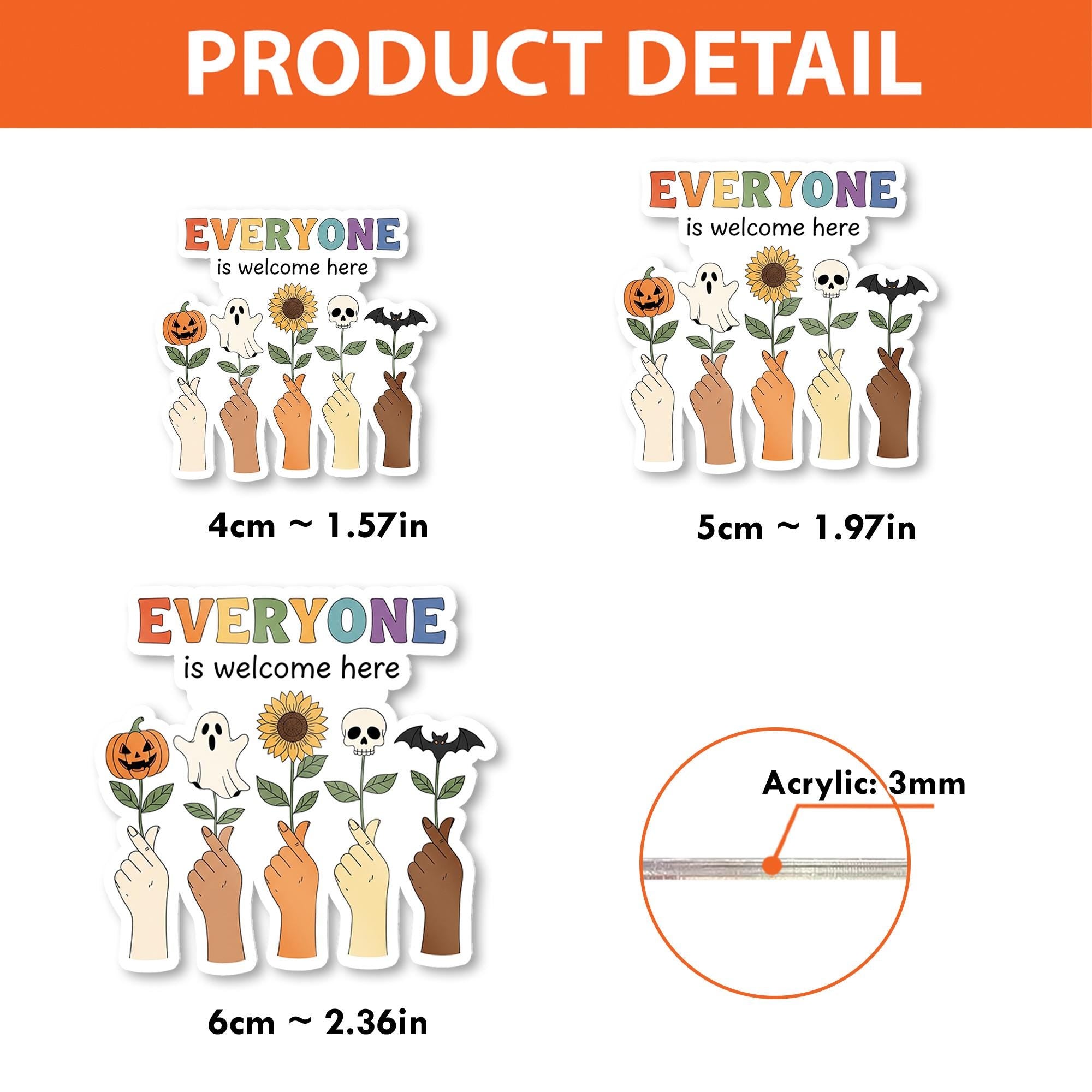 Everyone Is Welcome Badge Reel | Inclusive Retractable ID Holder | Diversity Nurse Badge Clip | Equality Work Accessory