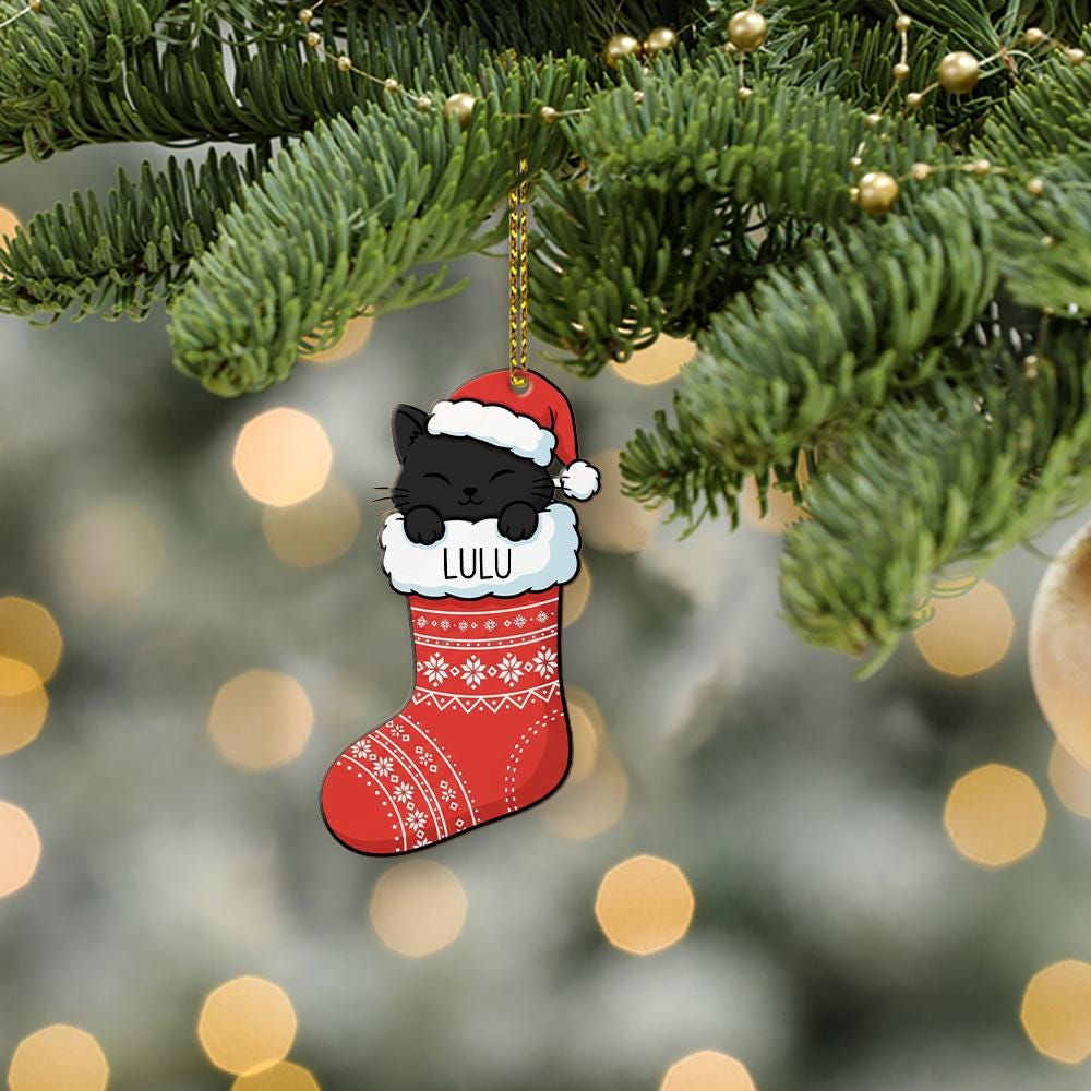 Custom Pet Christmas Stocking Ornament: Personalized Holiday Decoration