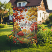 Fall Garden Flag: Inspirational Autumn Outdoor Decor, 12x18/28x40
