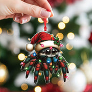 Spider Christmas ornament, funny tarantula holiday decor, creepy cute Xmas ornament, personalized spider lover gift, festive decoration
