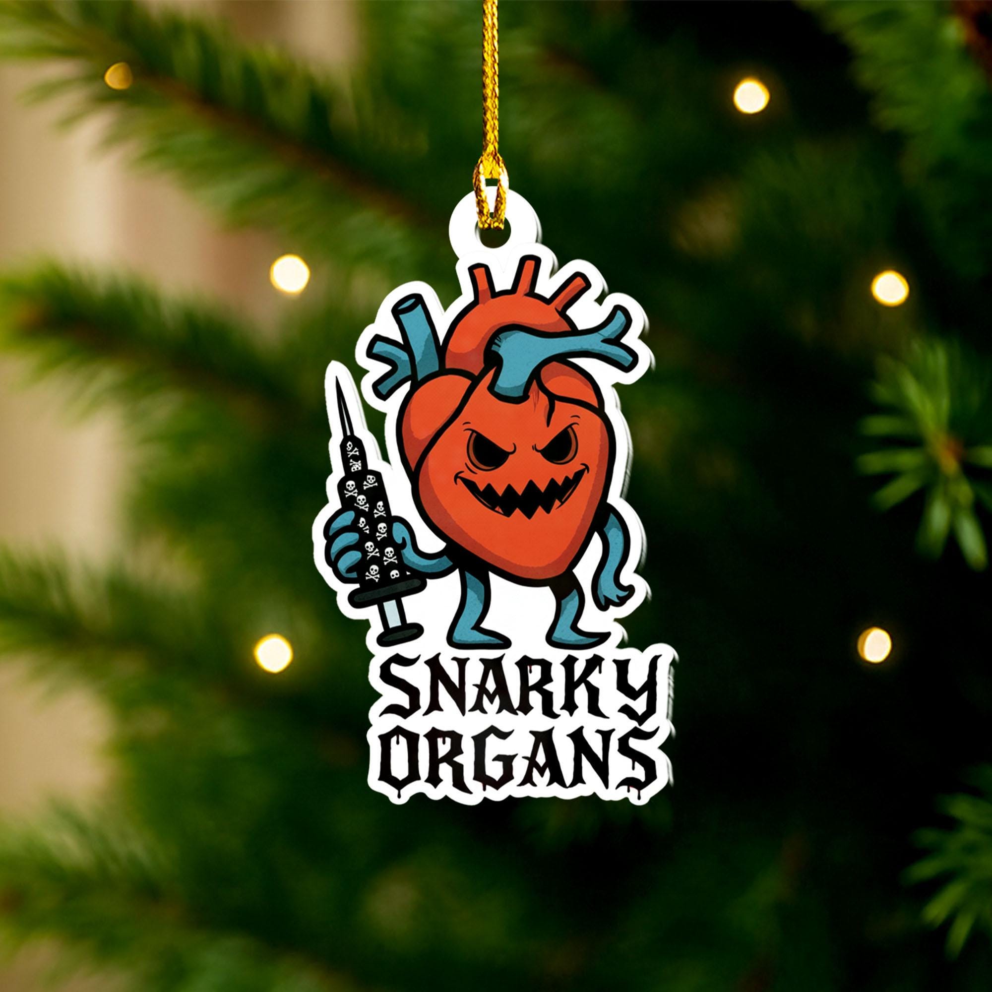 Funny Anatomy Ornament: Snarky Medical Decor, Doctor Nurse Gift