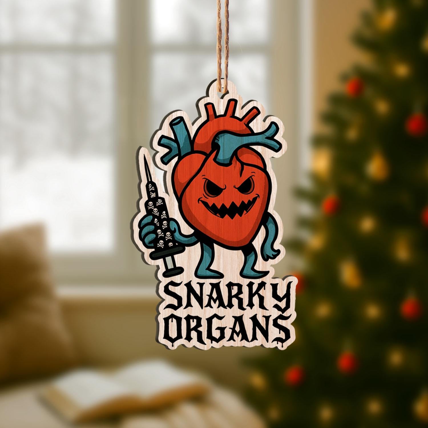 Funny Anatomy Ornament: Snarky Medical Decor, Doctor Nurse Gift