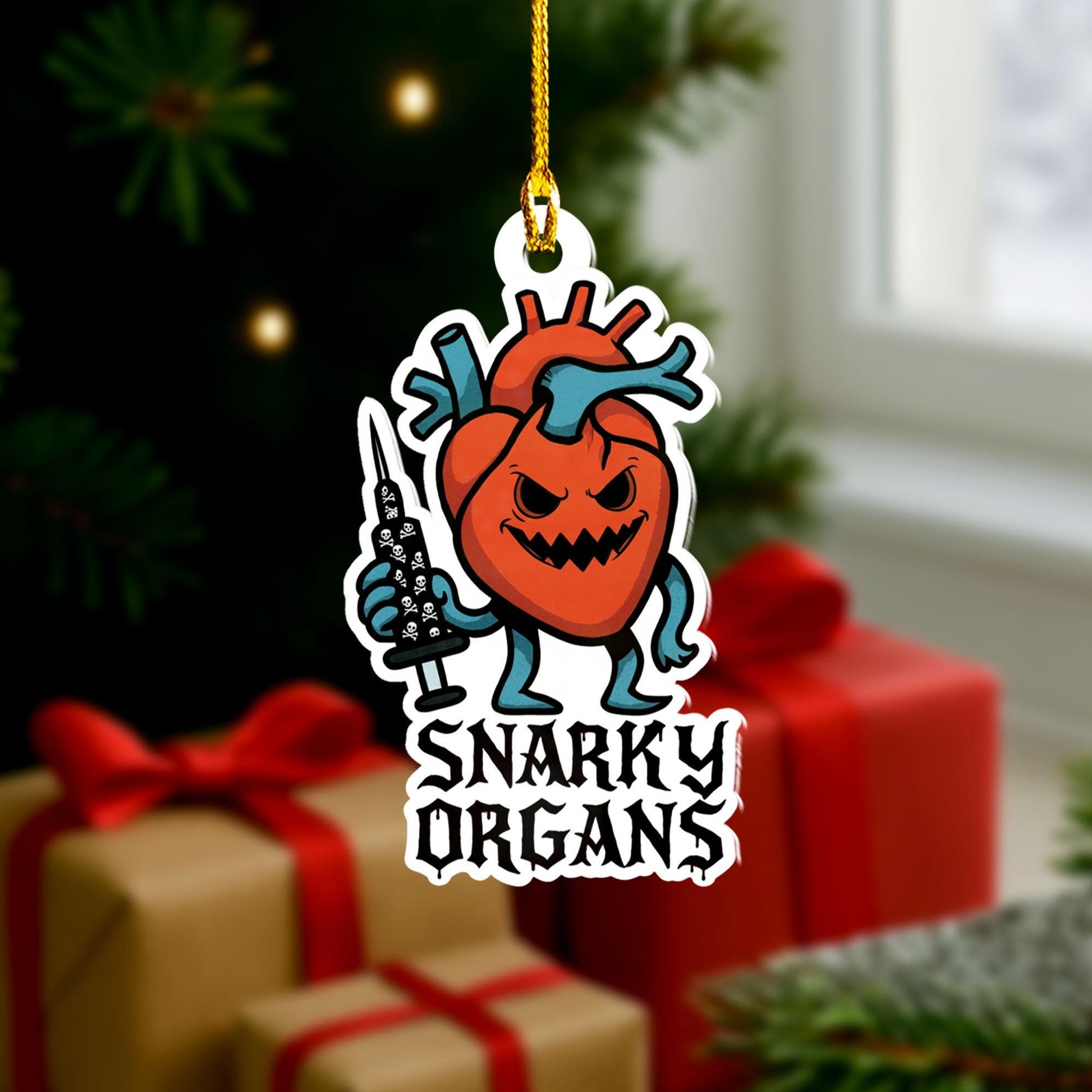 Funny Anatomy Ornament: Snarky Medical Decor, Doctor Nurse Gift