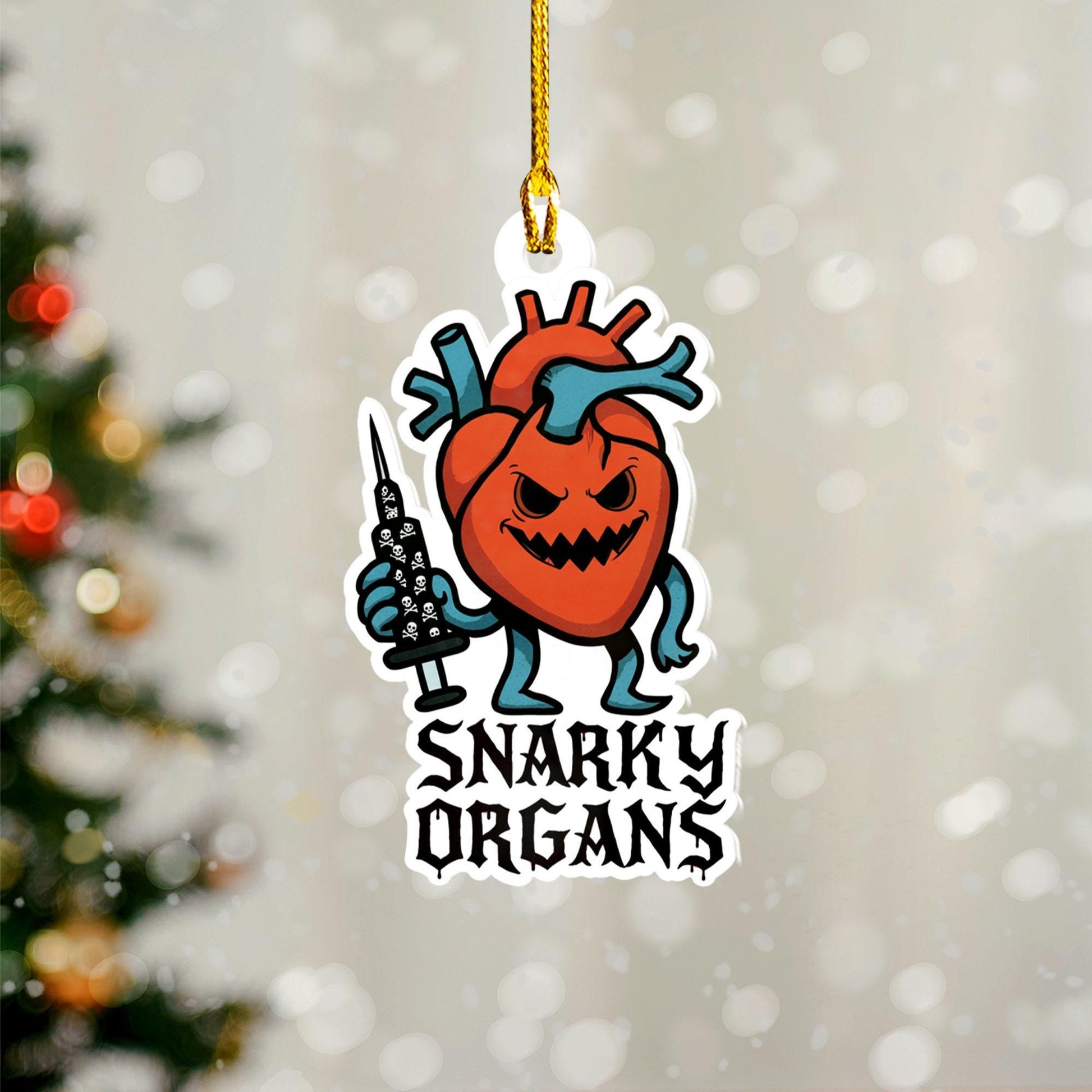 Funny Anatomy Ornament: Snarky Medical Decor, Doctor Nurse Gift