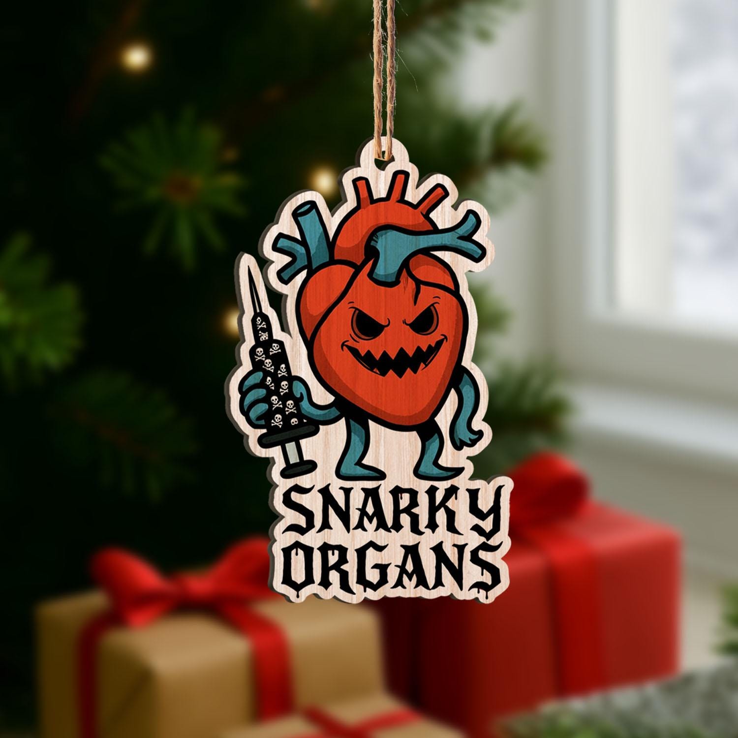 Funny Anatomy Ornament: Snarky Medical Decor, Doctor Nurse Gift