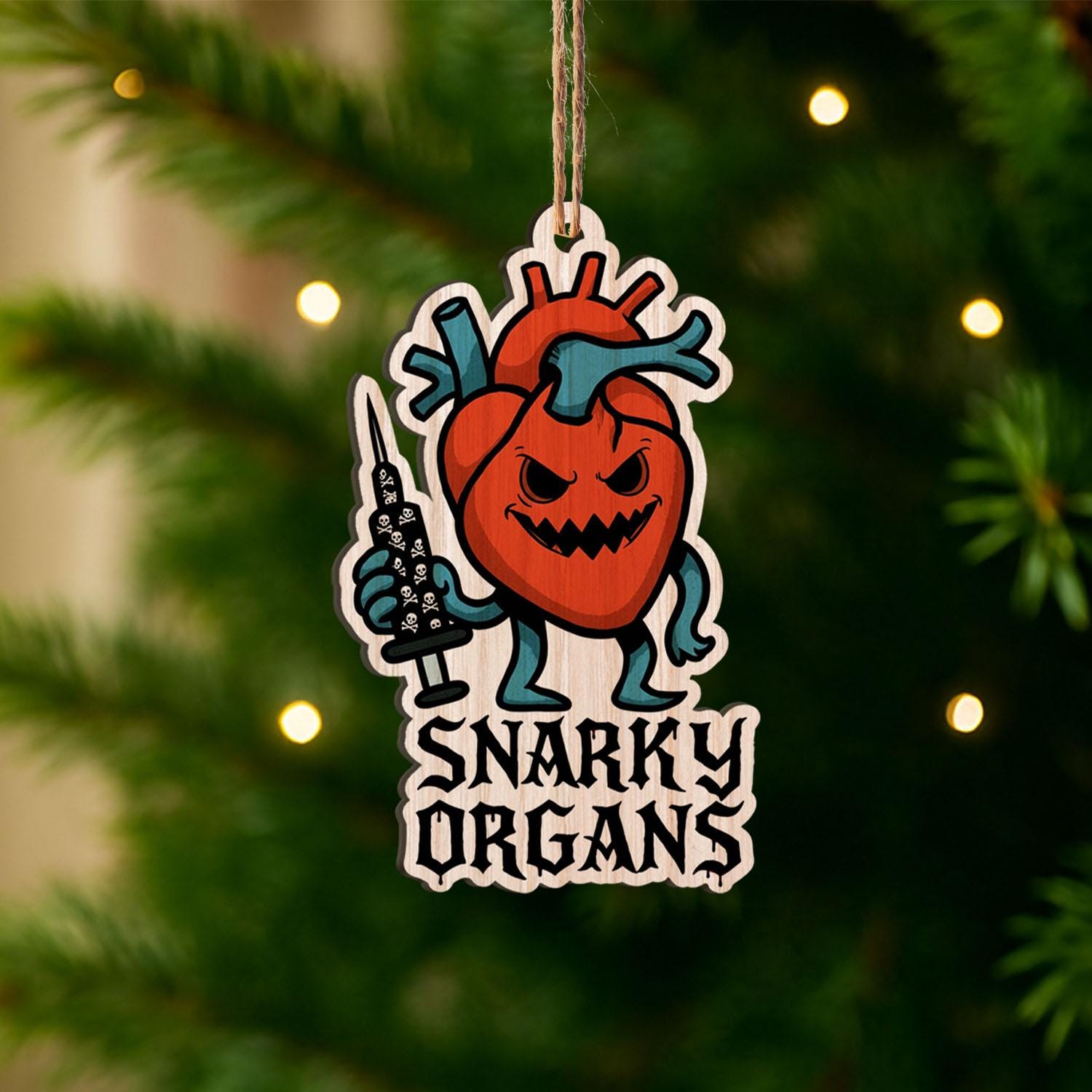 Funny Anatomy Ornament: Snarky Medical Decor, Doctor Nurse Gift