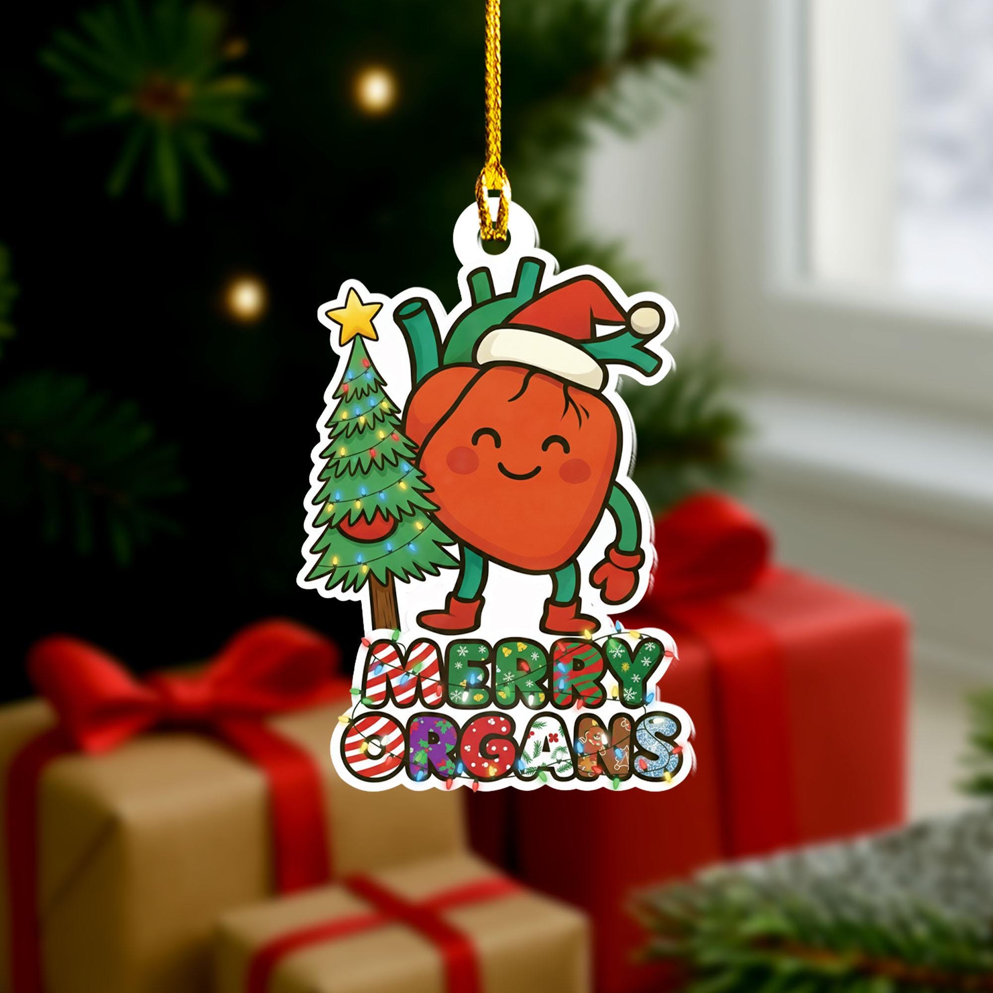 Funny Organ Christmas Ornament: Anatomy Holiday Decor