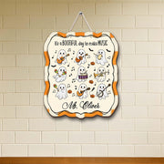 Personalized Halloween Ghost Music Teacher Sign: Spooky Classroom Decor
