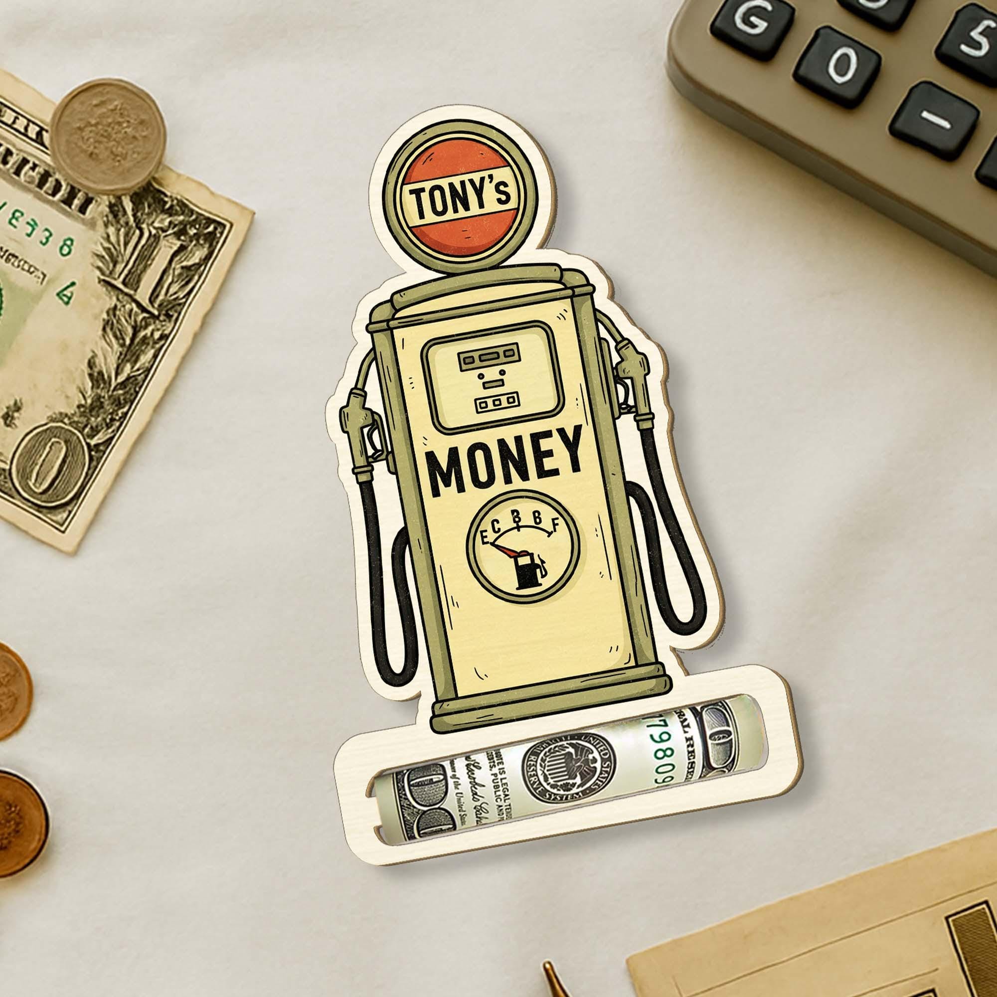 Personalized Fuel Pump Money Card: Funny Gas Station Gift