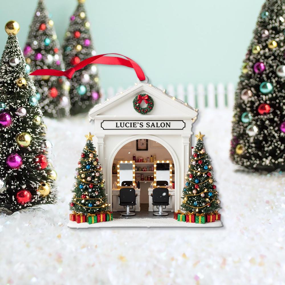 Personalized Hair Stylist Christmas Ornament: Salon Holiday Decoration