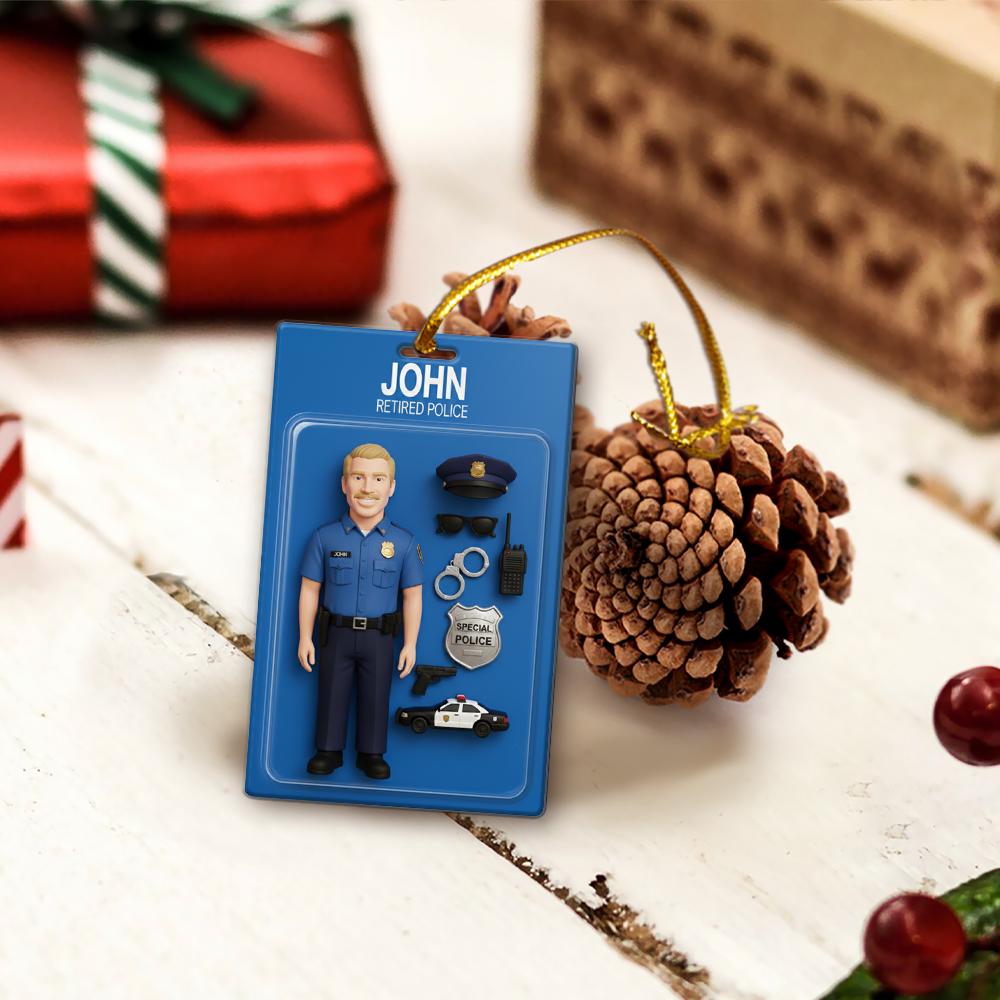 Personalized Police Officer Christmas Ornament: Law Enforcement Gift