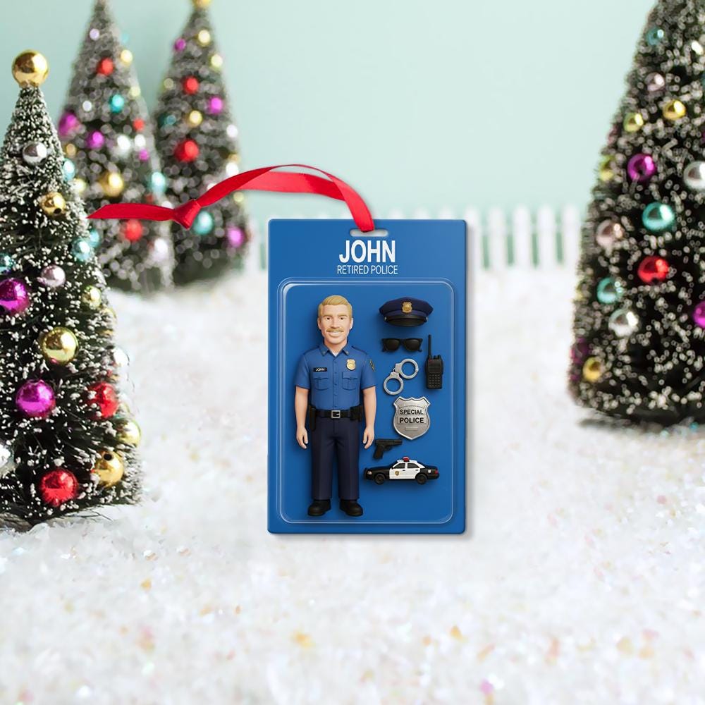 Personalized Police Officer Christmas Ornament: Law Enforcement Gift