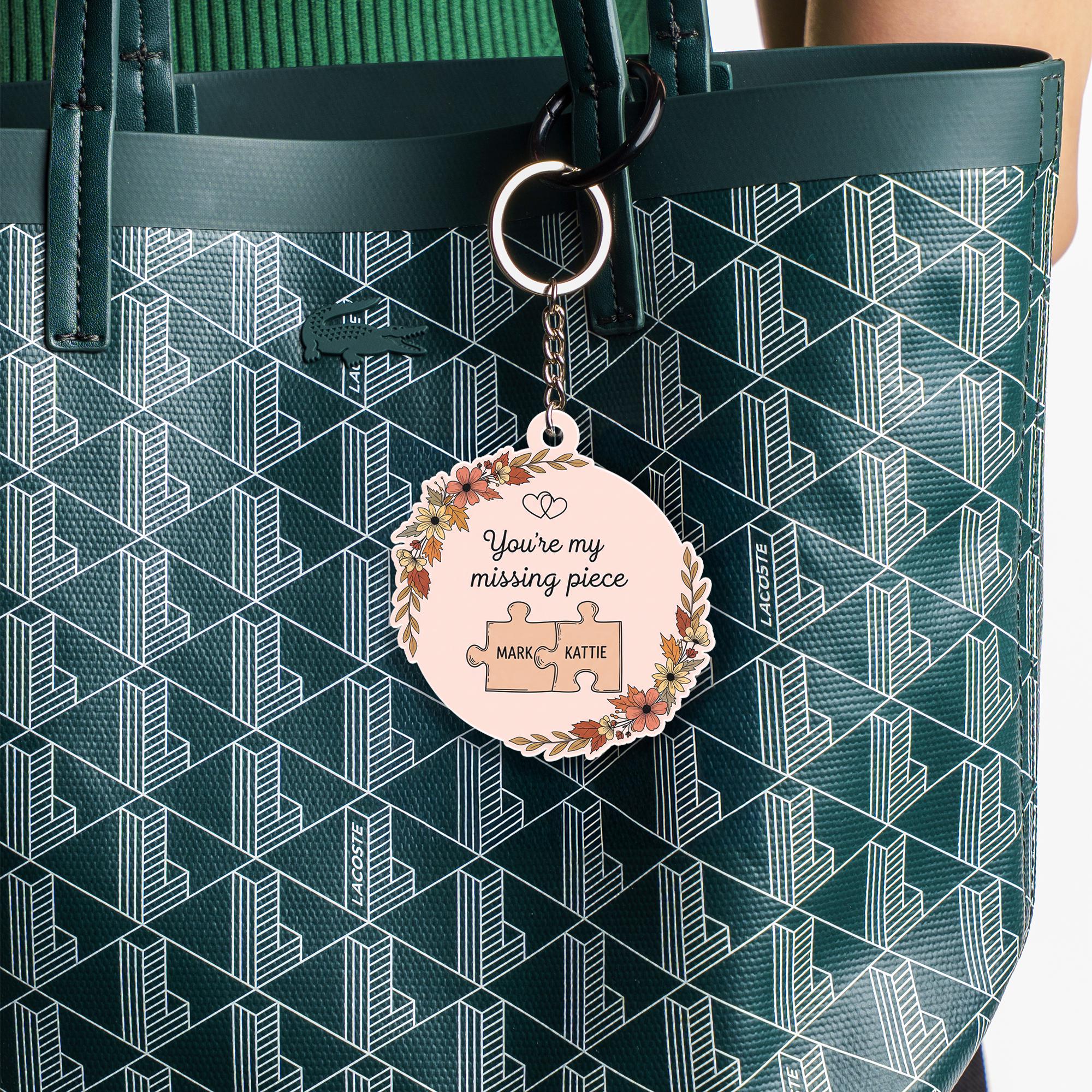 Custom Puzzle Piece Keychain | You're My Missing Piece Gift | Personalized Couple Key Ring | Romantic Anniversary Valentine Gift