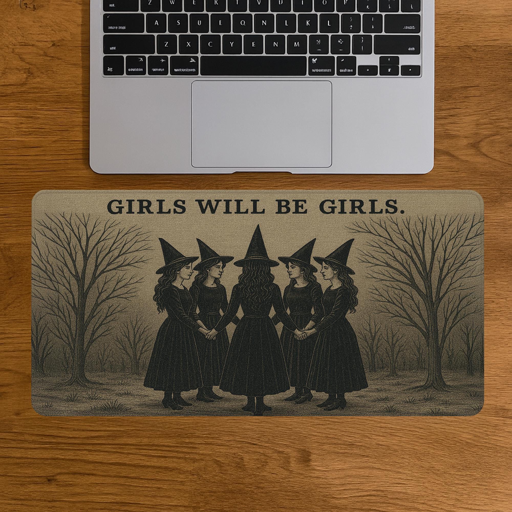 Witch Mouse Pad | Witchcraft Desk Mat | Gothic Office Decor | Spooky Witchy Mousepad | Halloween Gift for Her