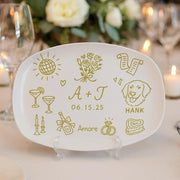 Custom Wedding Platter | Personalized Bride and Groom Gift | Unique Wedding Keepsake Dish | Anniversary with Names, DECOR ONLY