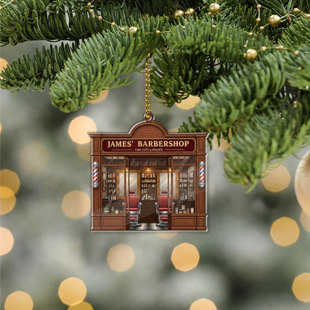 Personalized Barber Christmas Ornament: Salon Decor, Hair Stylist Gift