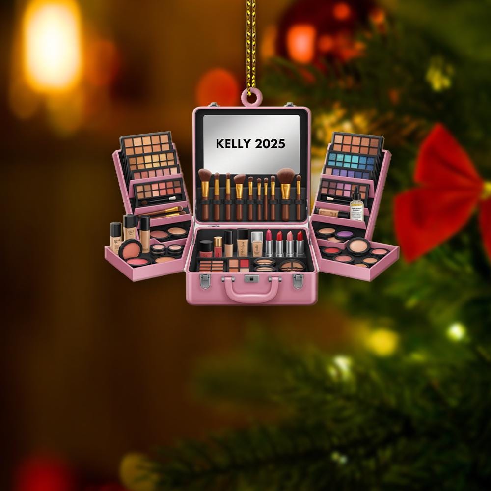 Personalized Makeup Ornament: Custom Cosmetic Christmas Decoration