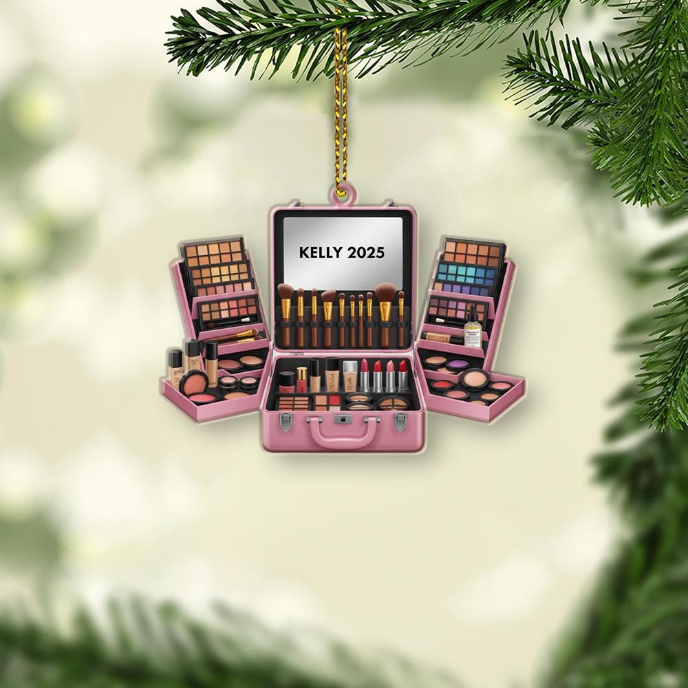 Personalized Makeup Ornament: Custom Cosmetic Christmas Decoration