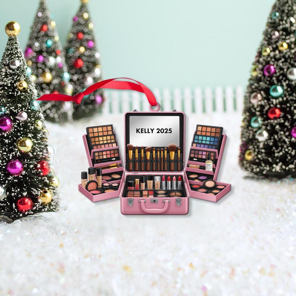 Personalized Makeup Ornament: Custom Cosmetic Christmas Decoration
