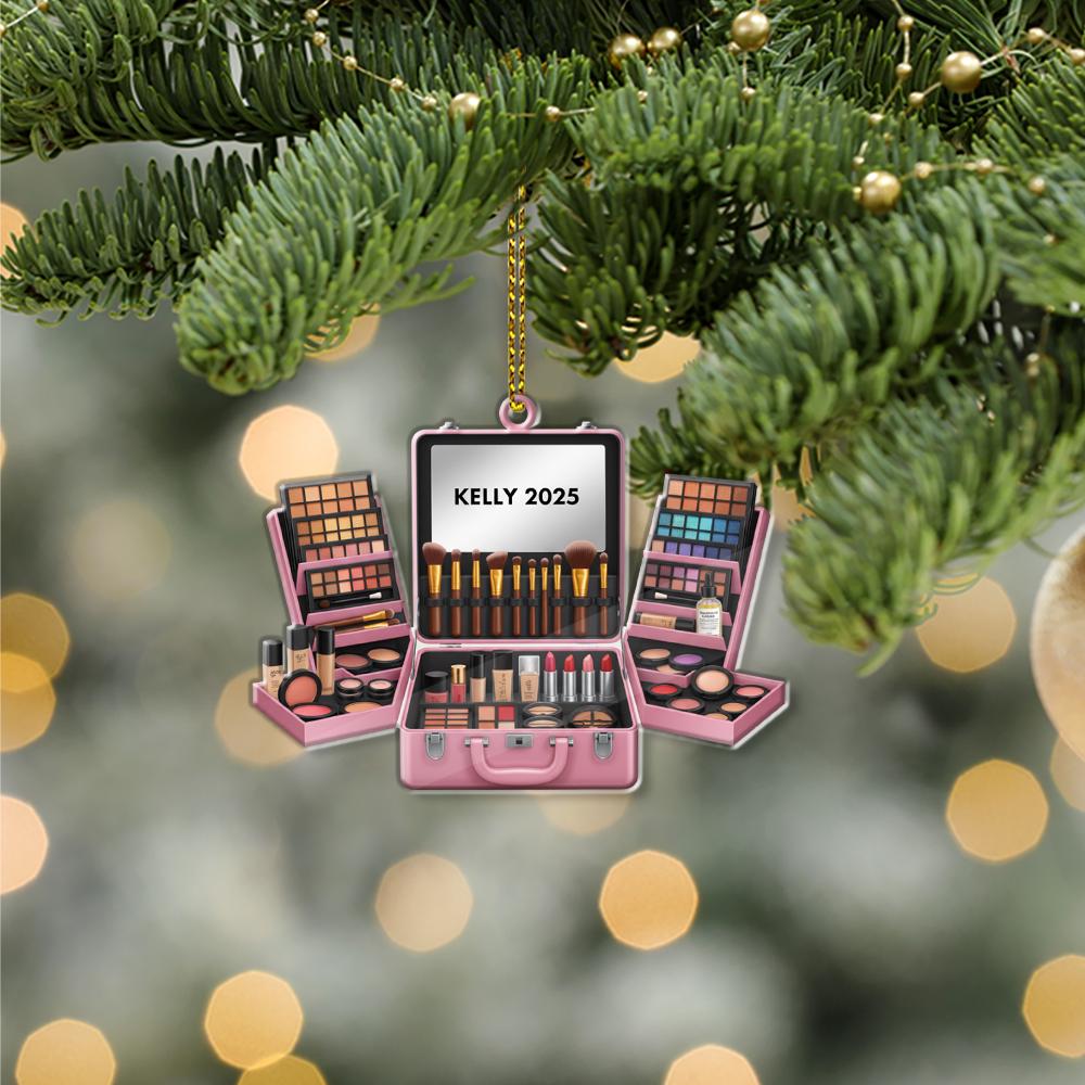 Personalized Makeup Ornament: Custom Cosmetic Christmas Decoration
