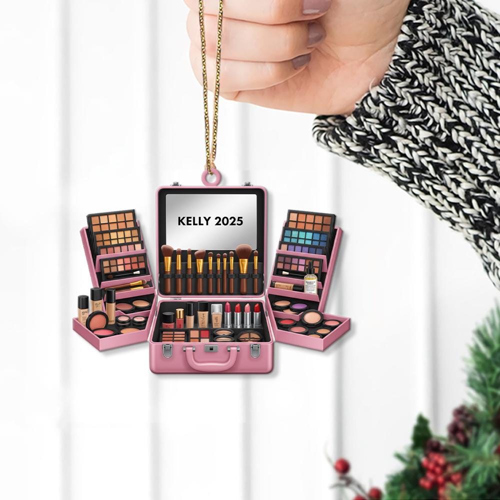 Personalized Makeup Ornament: Custom Cosmetic Christmas Decoration
