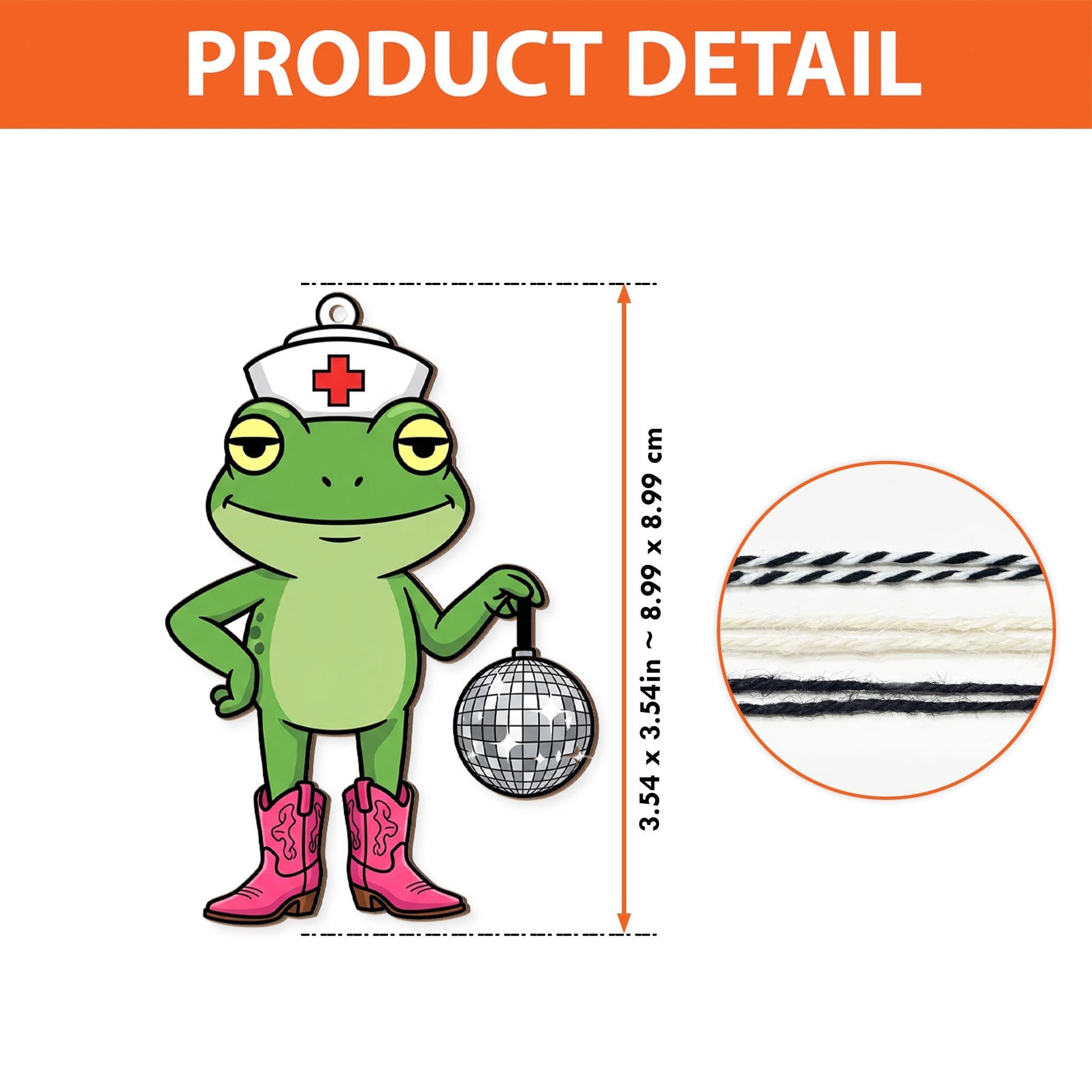 Funny Frog Basket Tag | Nurse Hat & Disco Ball Frog with Pink Cowboy Boots | Quirky Gift Basket Tag | Cute Novelty Party Decoration