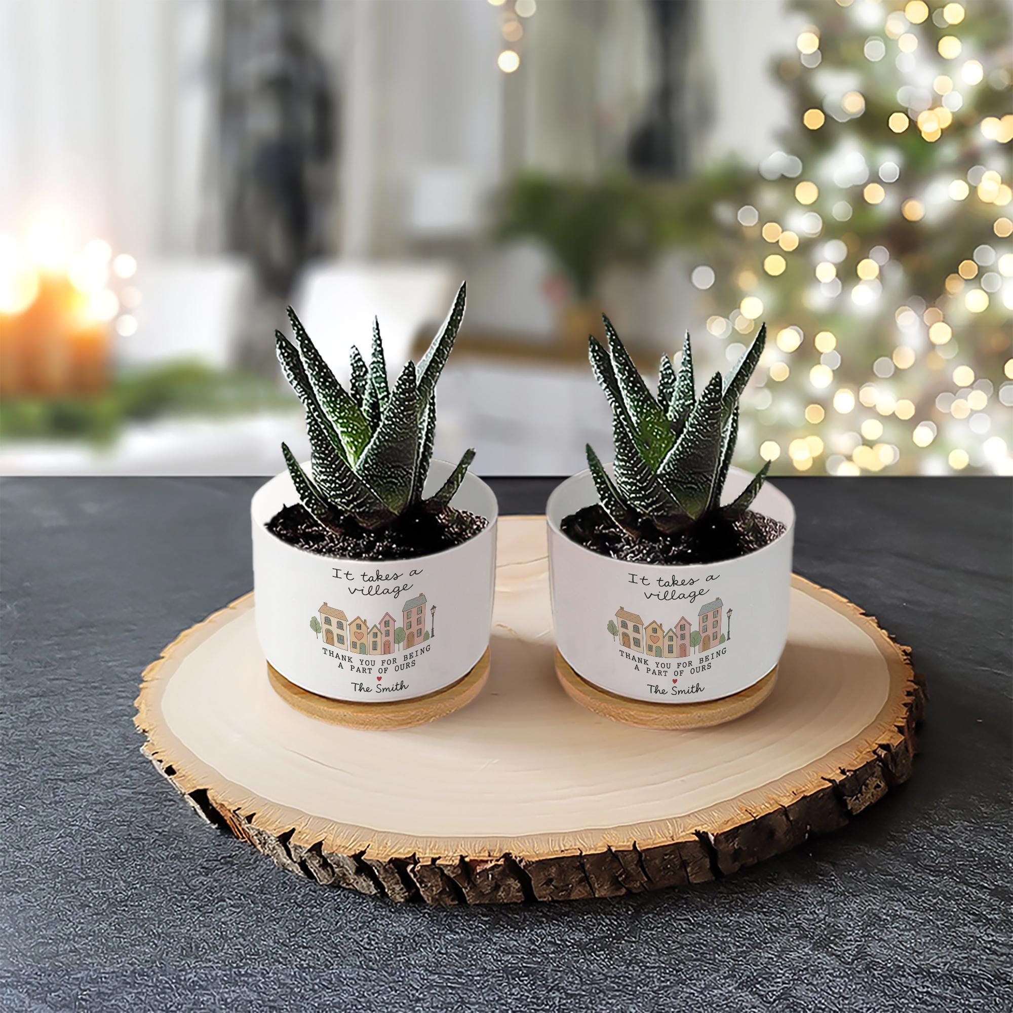 Personalized Ceramic Plant Pot: Teacher, Friend, Neighbor Thank You Gift