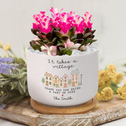 Personalized Ceramic Plant Pot: Teacher, Friend, Neighbor Thank You Gift