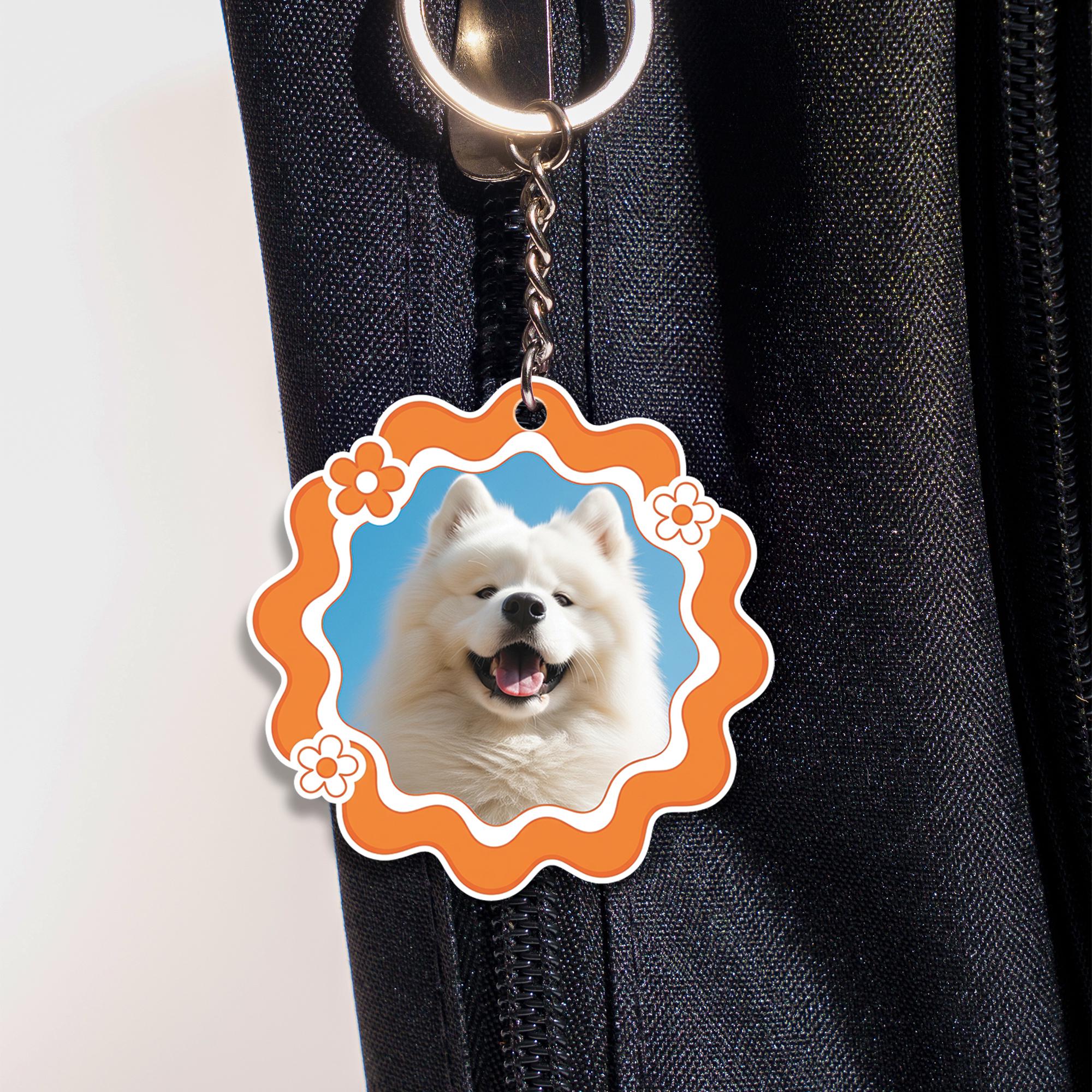 Custom Pet Photo Keychain: Double-Sided Acrylic Keyring