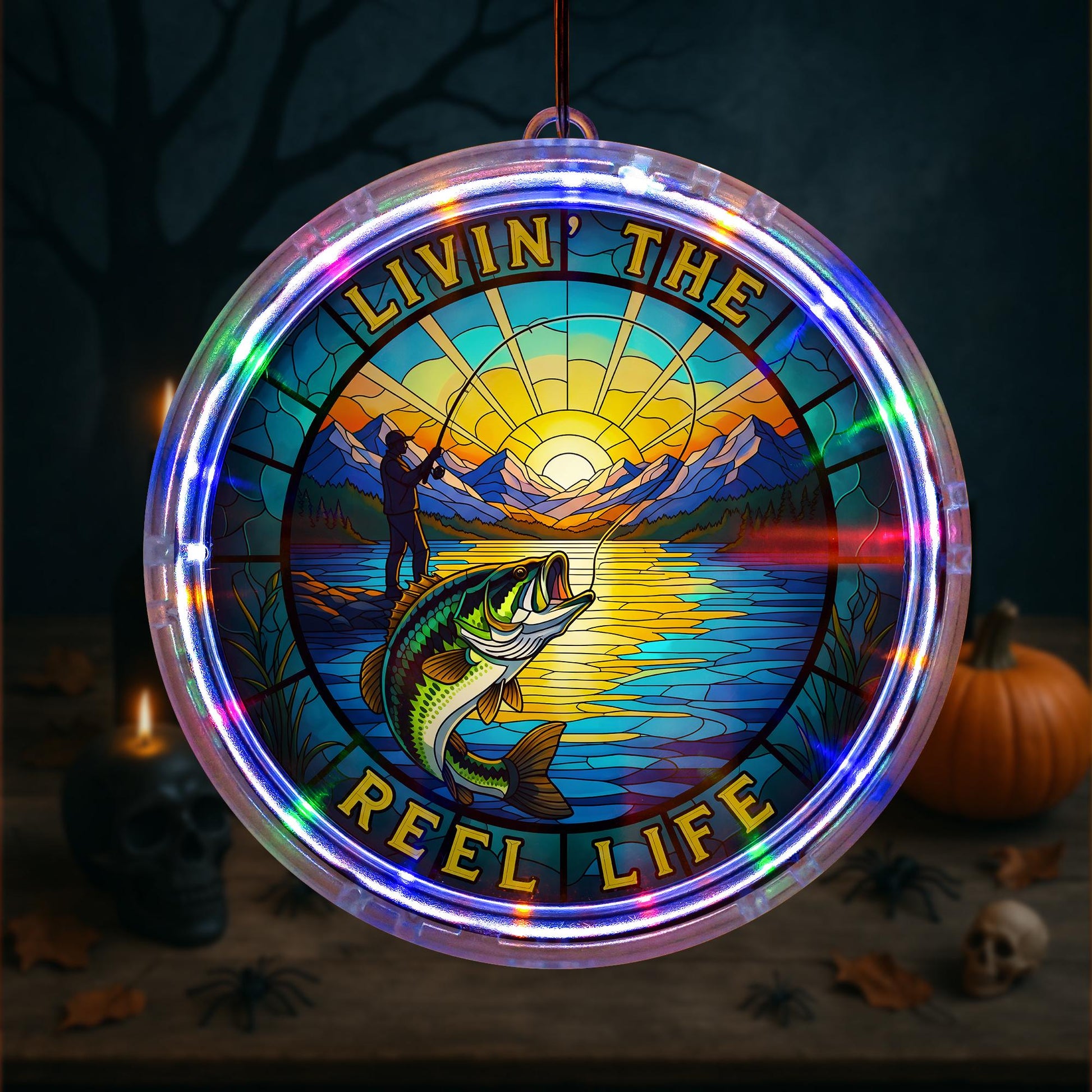 Bass Fishing LED Light: Lake Cabin Decor - Fisherman Gift