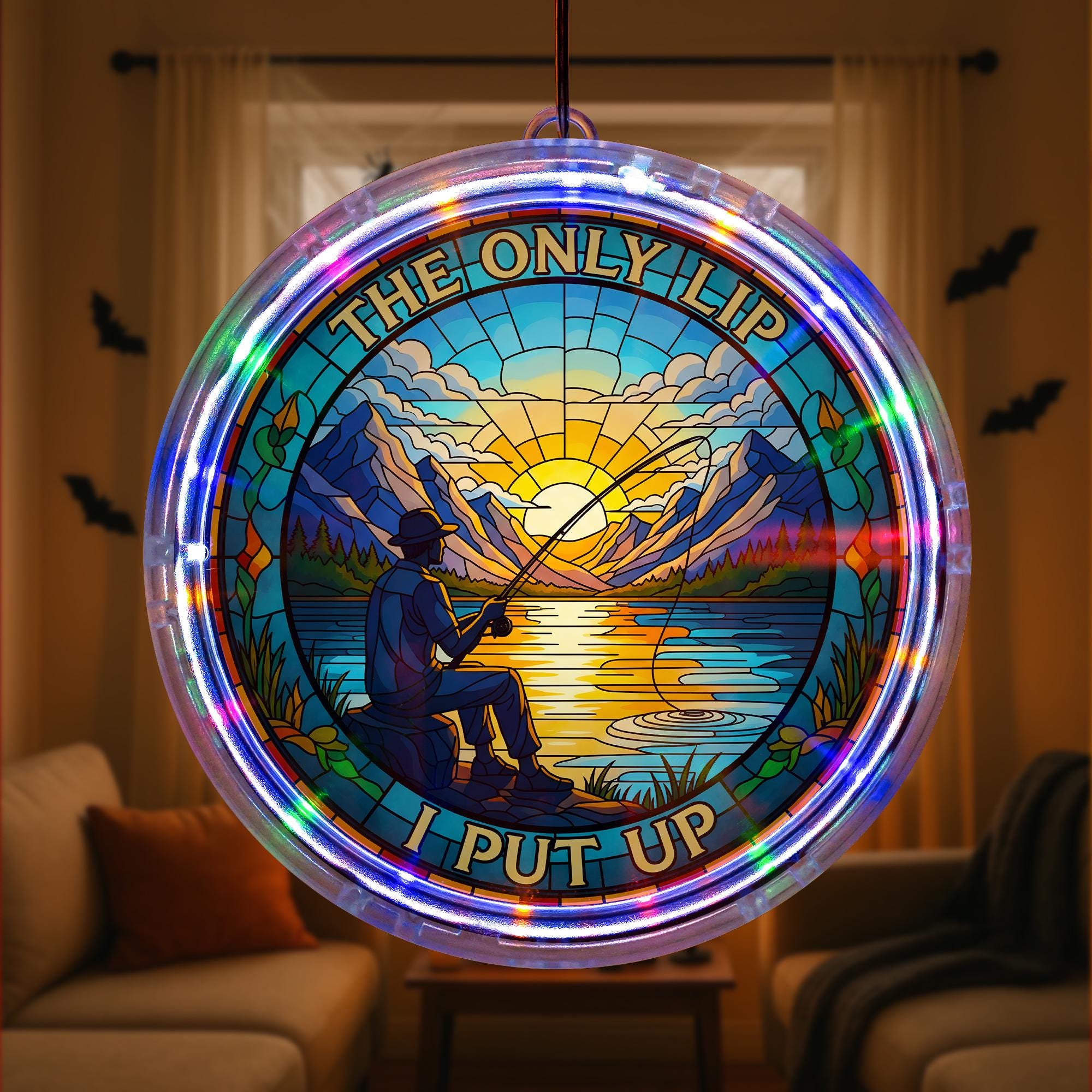 Funny Fishing LED Sign: Fisherman Gift, Man Cave Decor