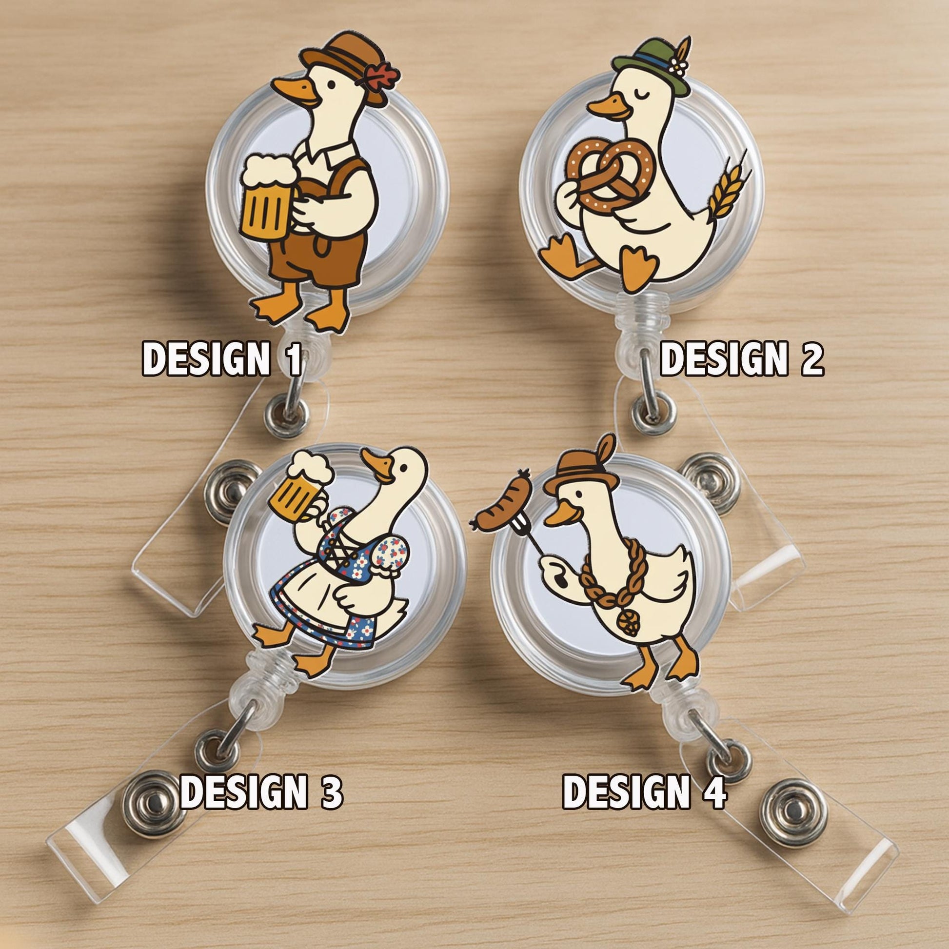 Oktoberfest Badge Reel: Goose, Lederhosen, Dirndl - German Beer Festival