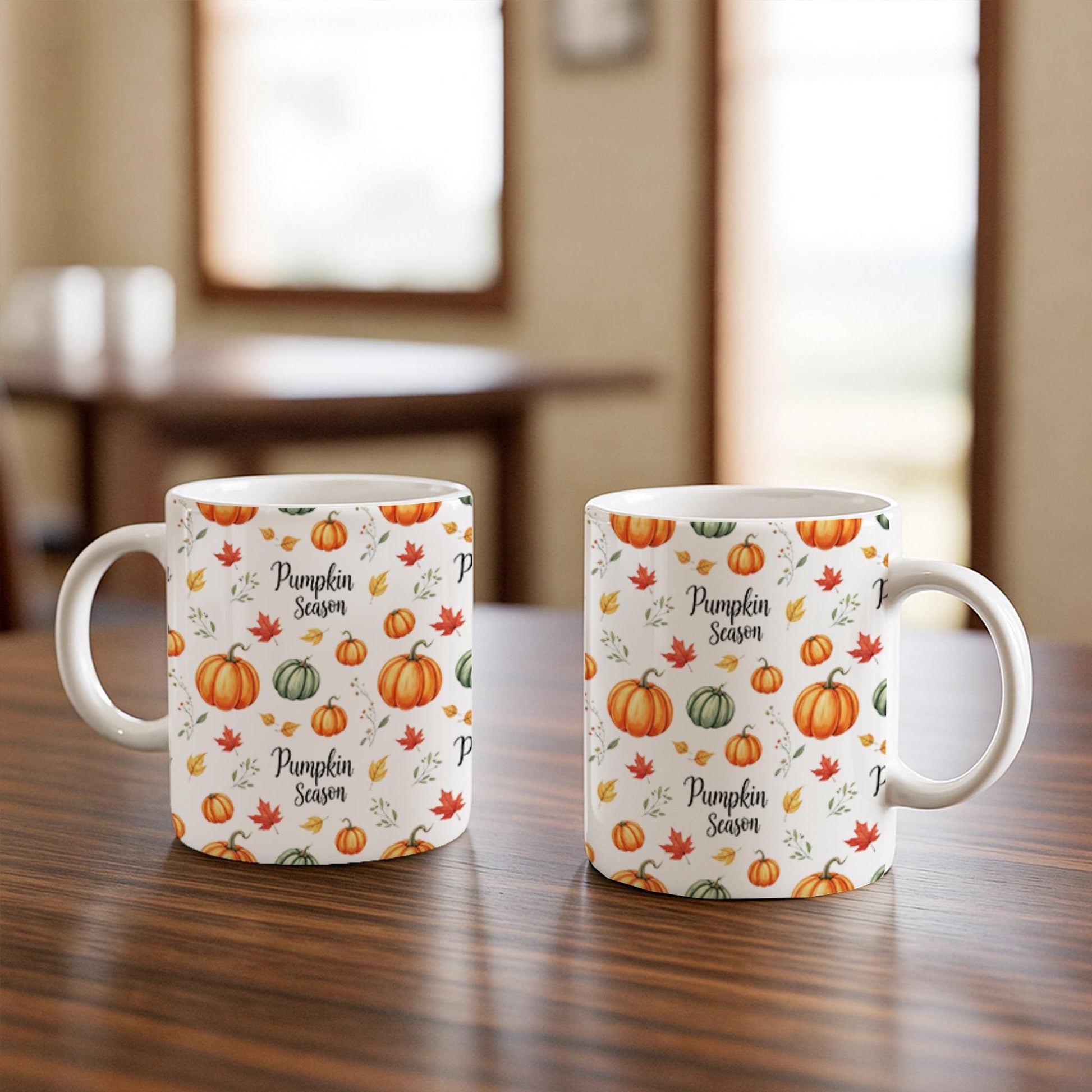 Pumpkin Season Mug, Fall Coffee Cup, Teacher Gift, Autumn Leaves Mug, Halloween Mug, Pumpkin Spice Mug, Cute Fall Decor