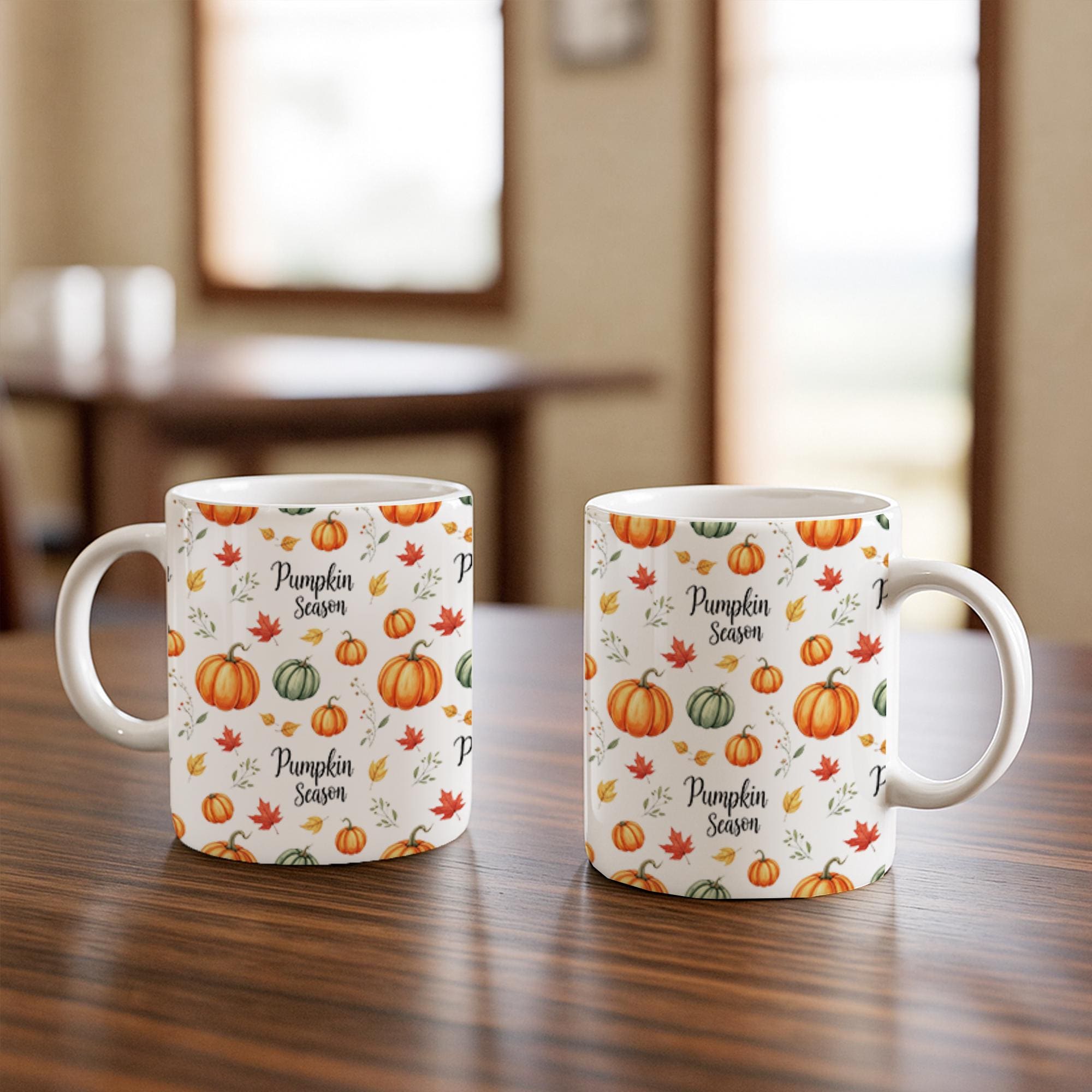 Pumpkin Season Mug, Fall Coffee Cup, Teacher Gift, Autumn Leaves Mug, Halloween Mug, Pumpkin Spice Mug, Cute Fall Decor