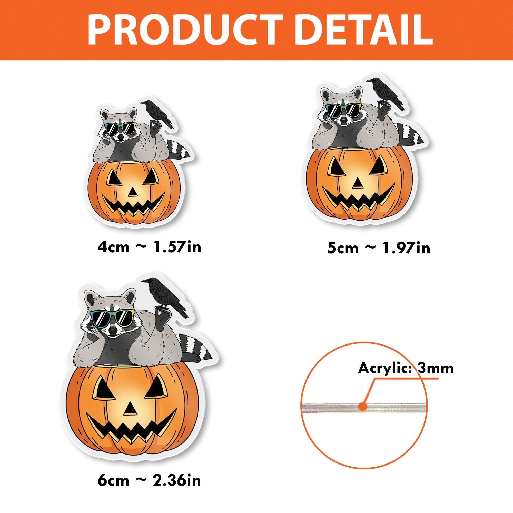 Raccoon Pumpkin Badge Reel – Cute Halloween ID Holder, Retractable Name Tag Clip, Nurse Badge Reel, Fall Work Accessory Gift