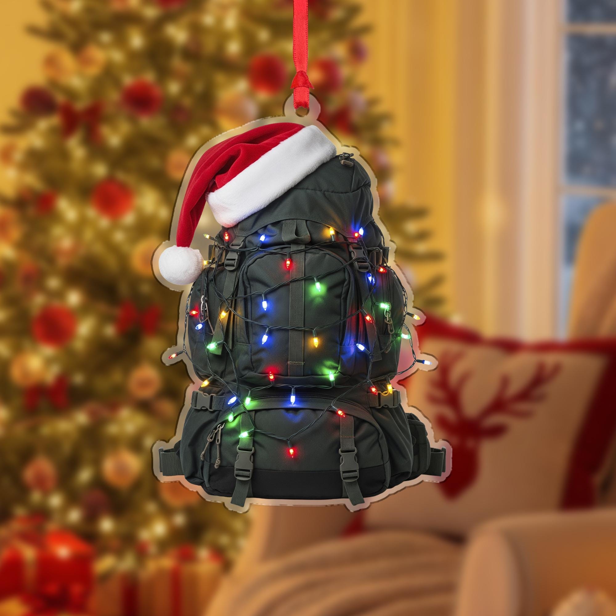 Backpacker Ornament: Hiking, Camping, Travel Keepsake