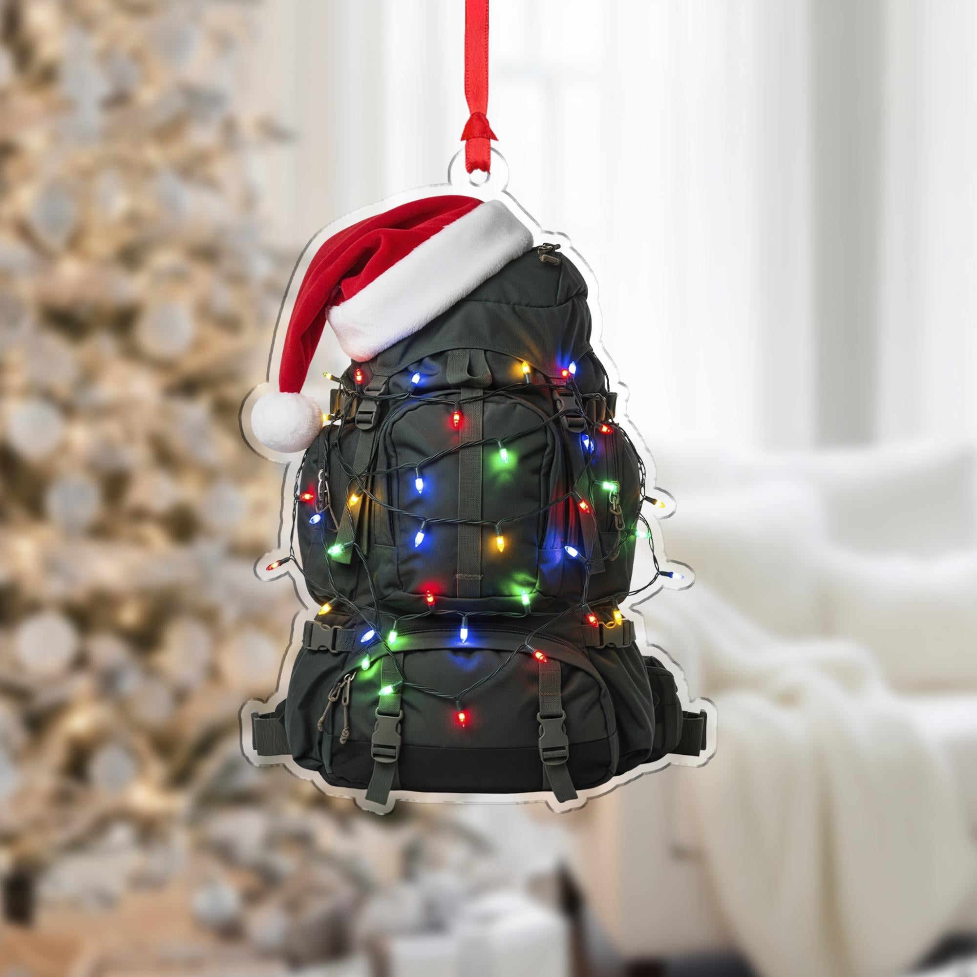 Backpacker Ornament: Hiking, Camping, Travel Keepsake
