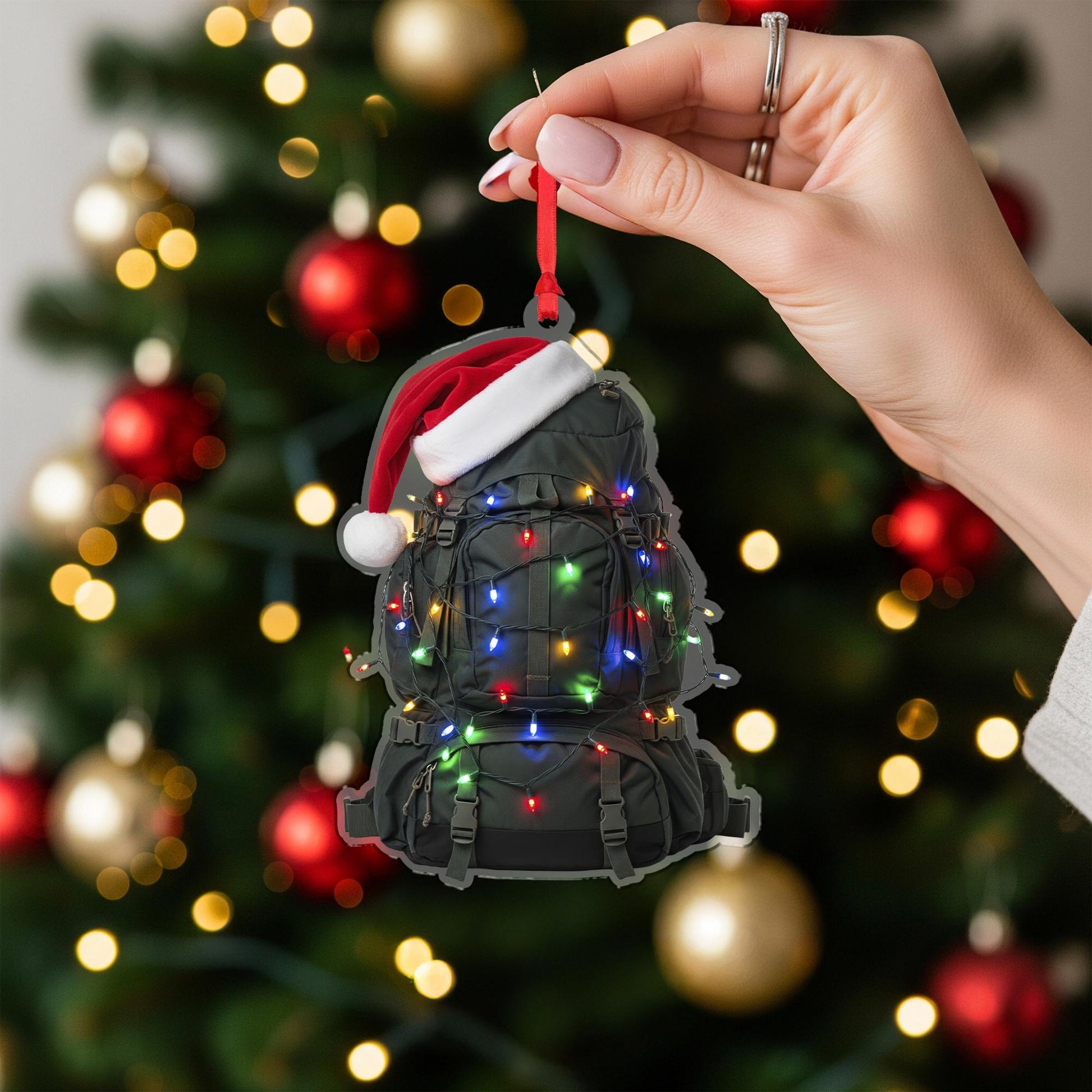Backpacker Ornament: Hiking, Camping, Travel Keepsake