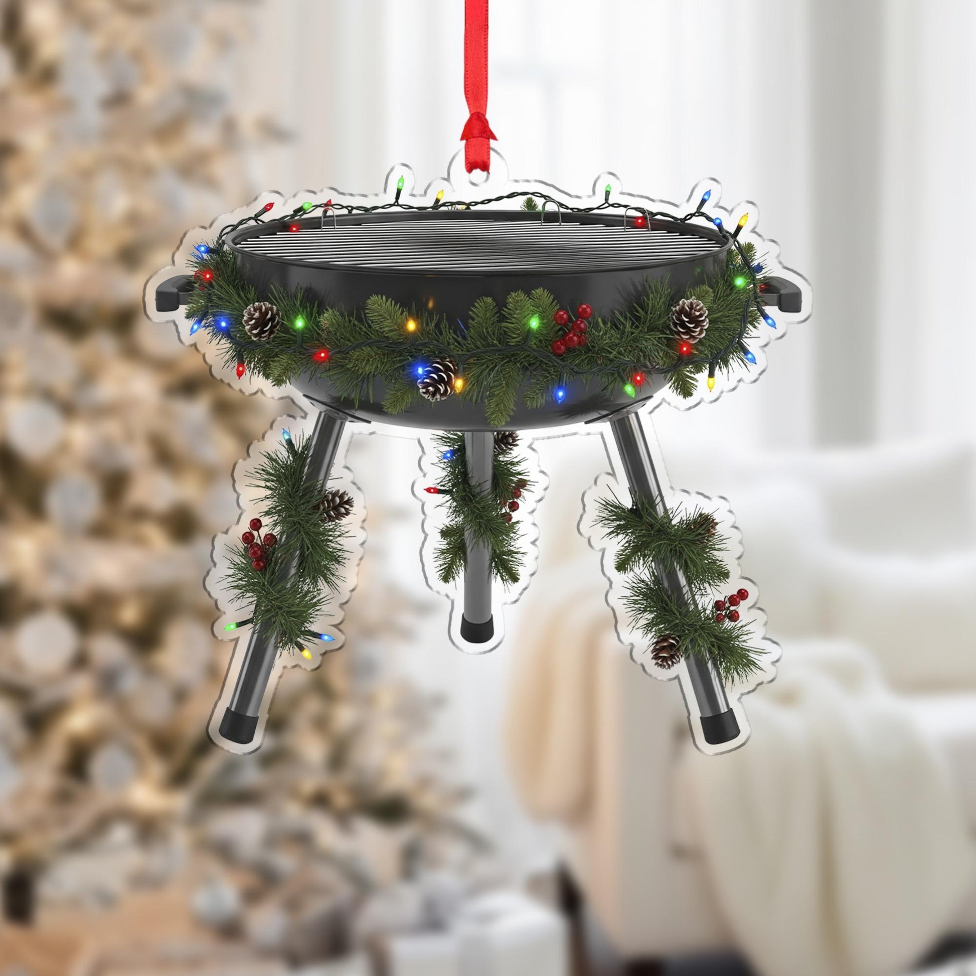 BBQ Grill Christmas Ornament: Backyard Chef Gift